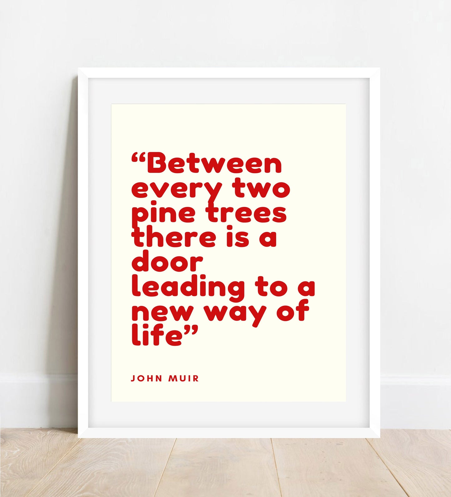 John Muir Quote Print: Outdoors Typography Wall Art