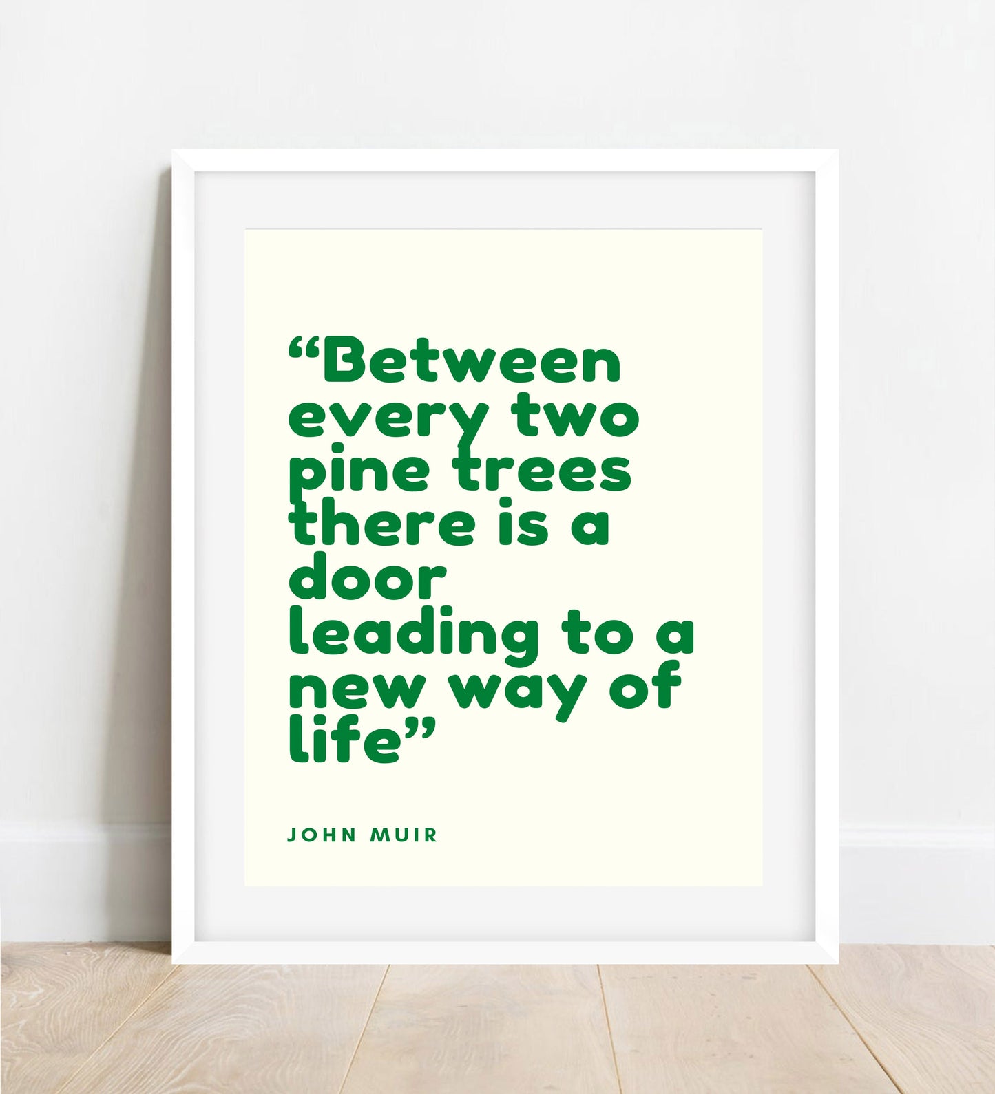 John Muir Quote Print: Outdoors Typography Wall Art