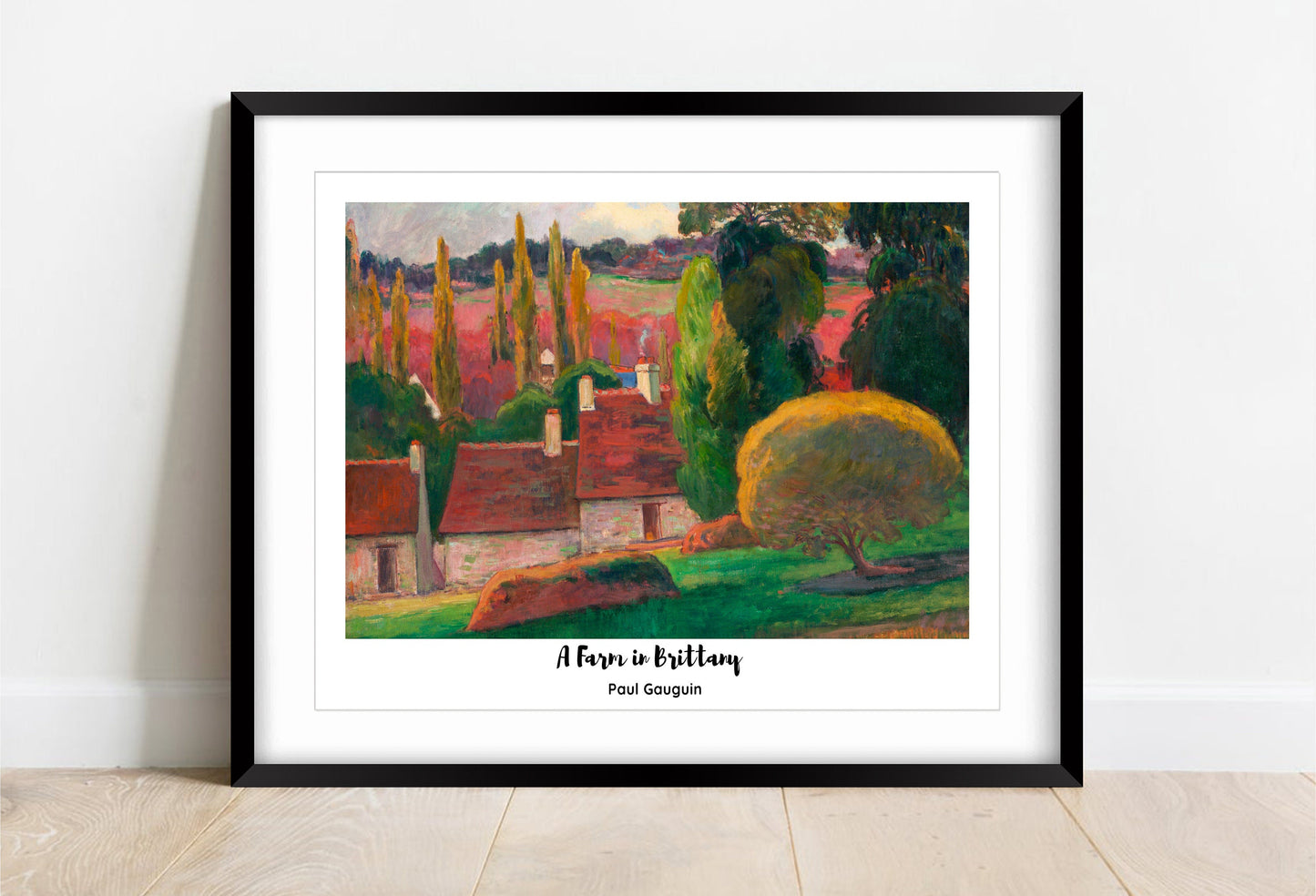 Paul Gauguin Print: Brittany Farm Landscape, Vintage French Art