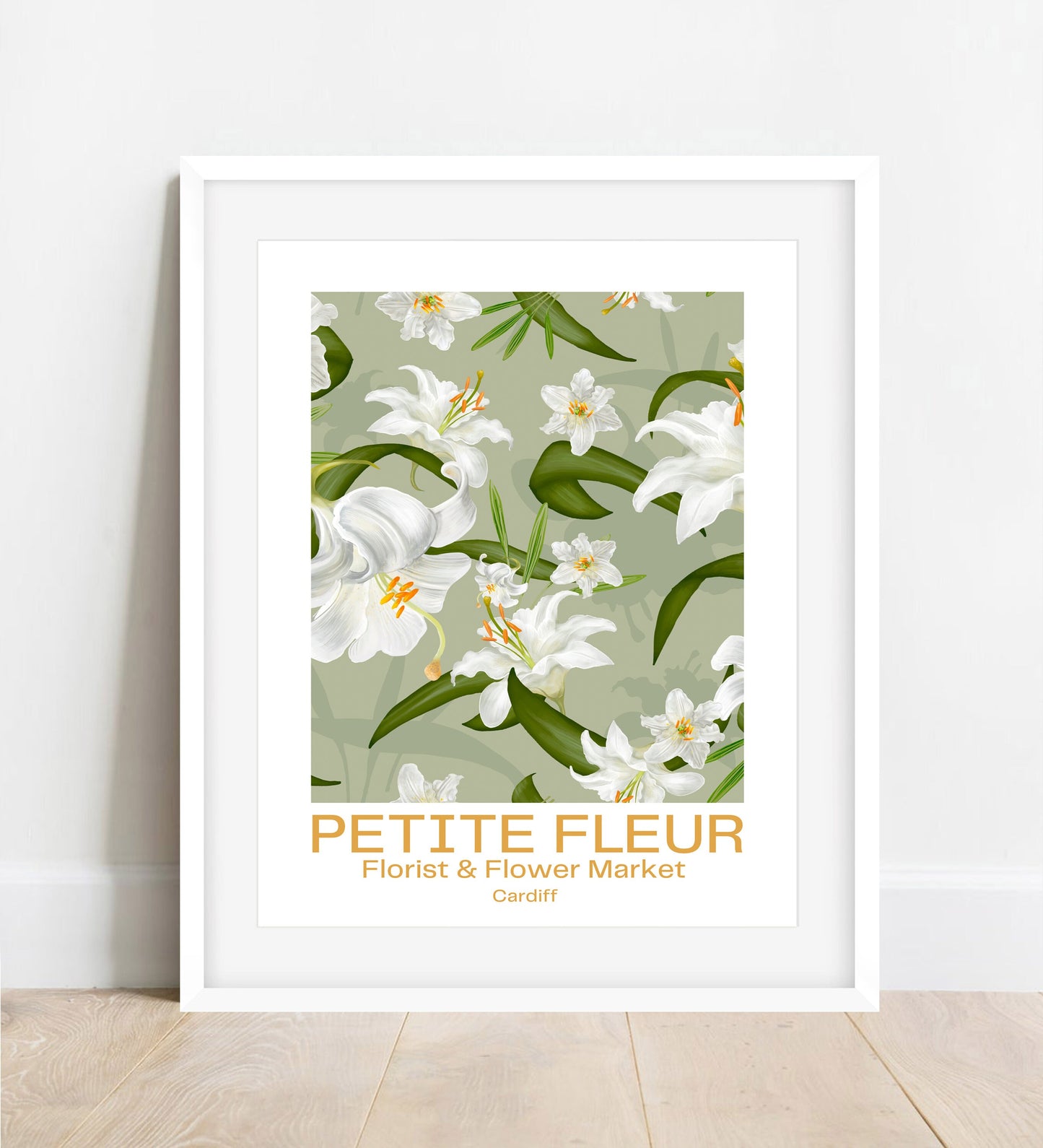 Petite Fleur Flower Market Print: Personalized Home Town Art
