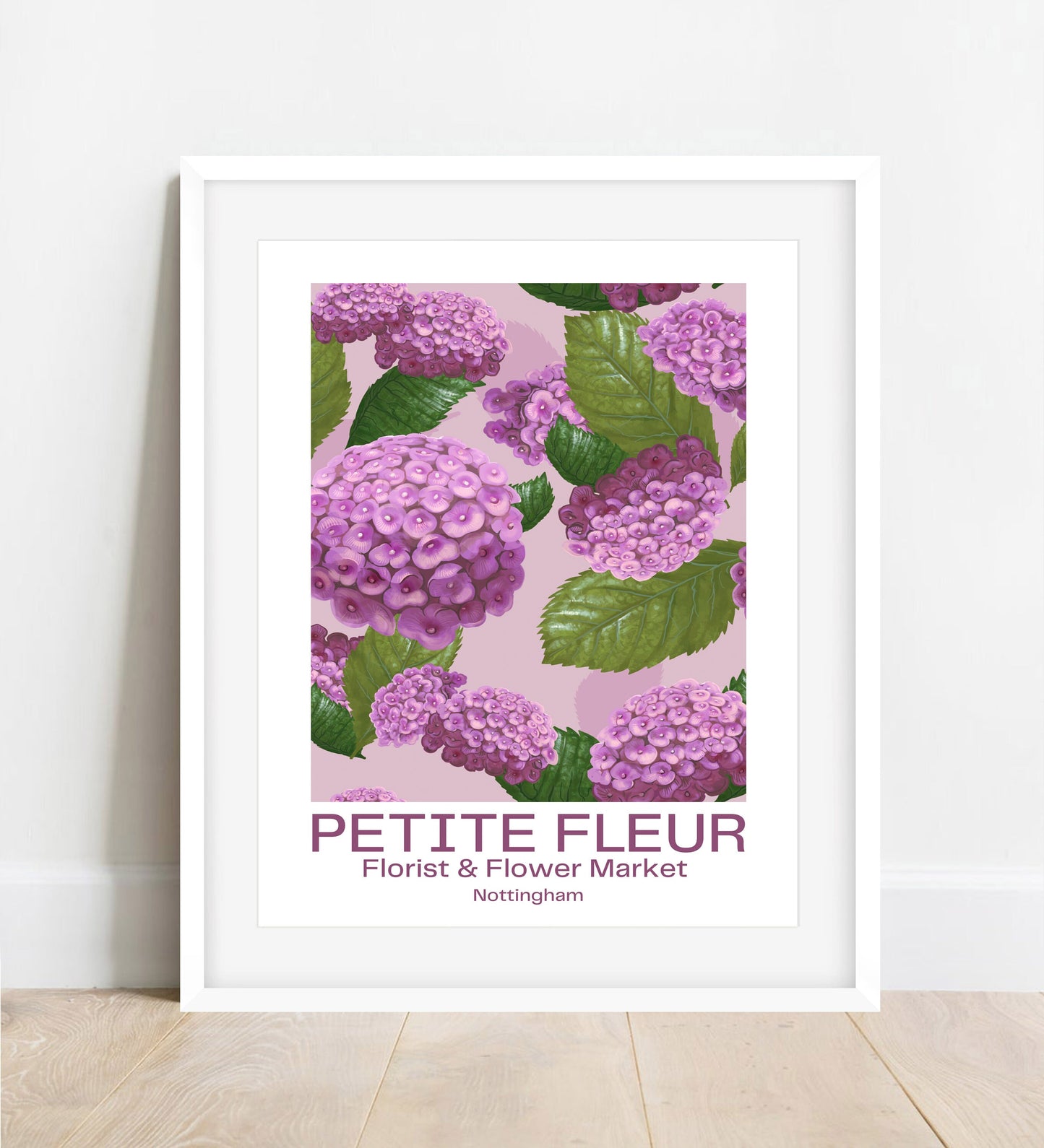 Floral Market Art Print: Personalized Home Town Flower Poster