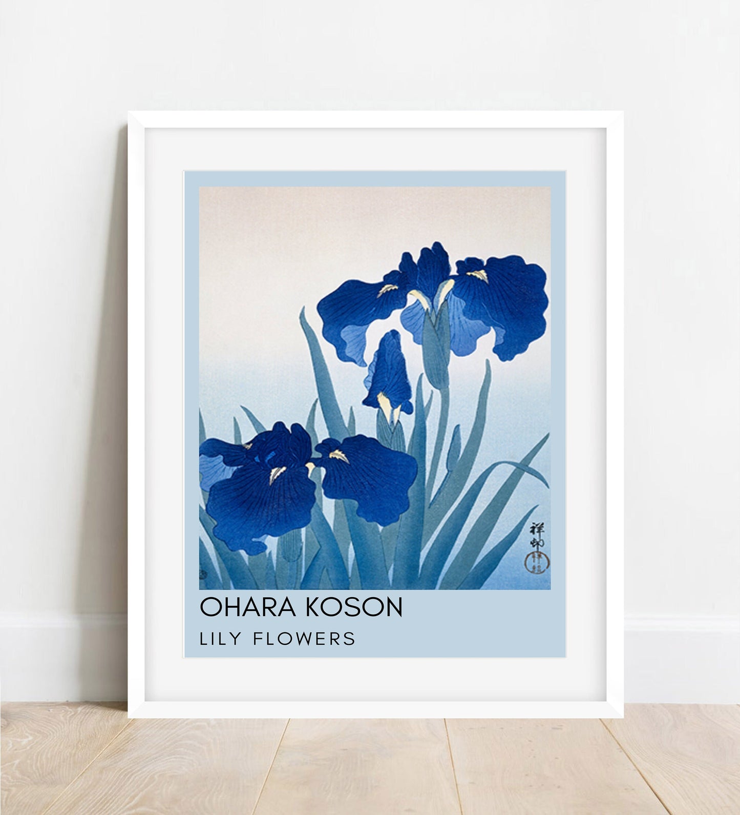 Ohara Koson Iris Print: Japanese Vintage Art (A4 Portrait)