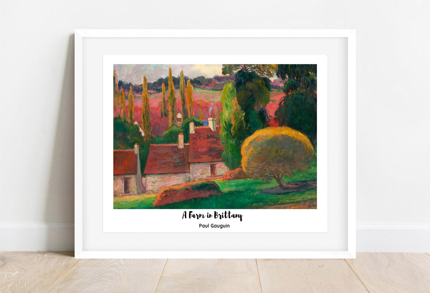 Paul Gauguin Print: Brittany Farm Landscape, Vintage French Art