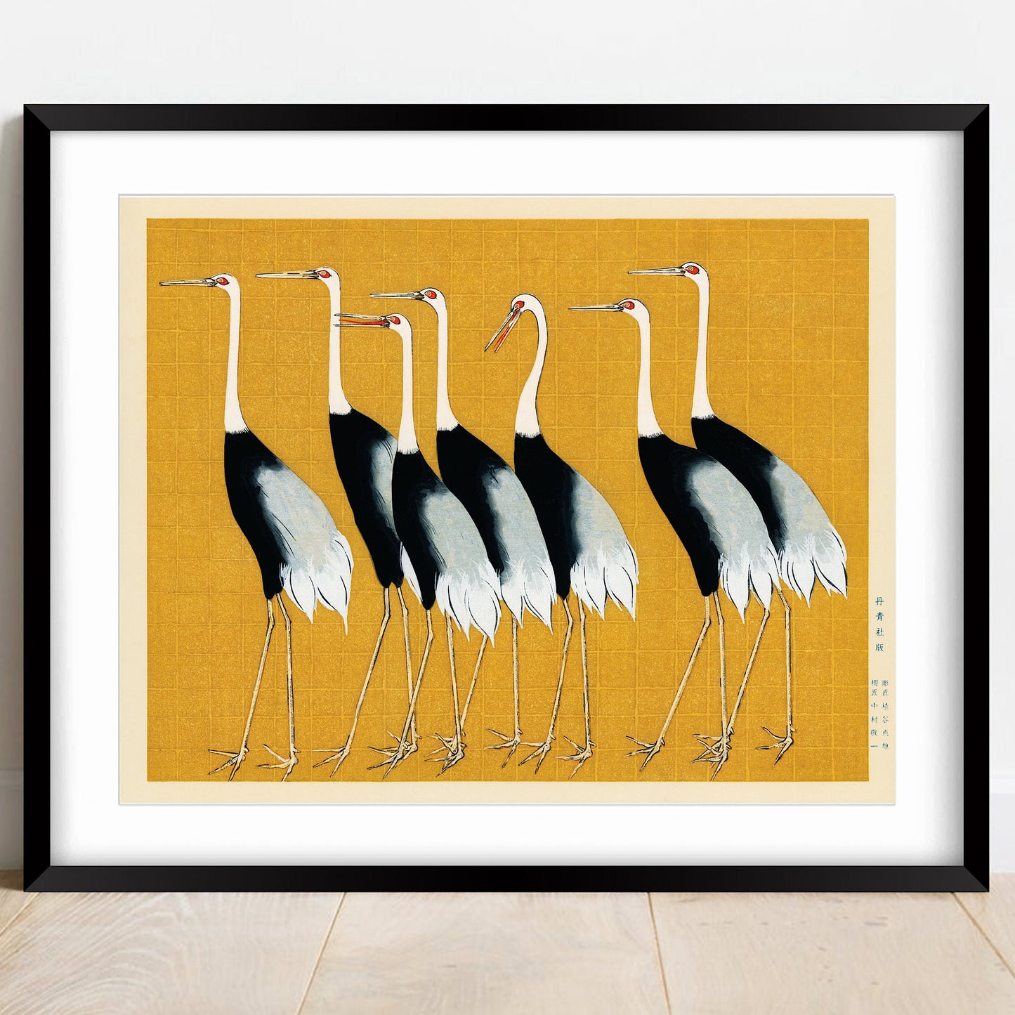 Ogata Korin Red Crown Cranes Print: Vintage Japanese Art