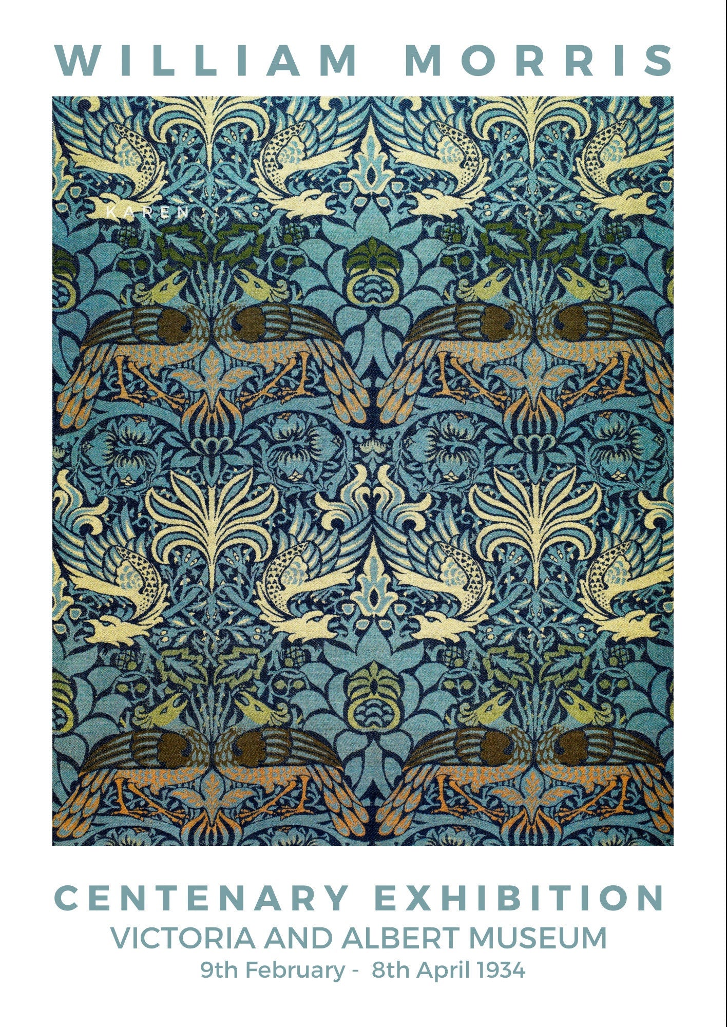 Eclectic Gallery Wall Art Prints: Van Gogh, Klimt, Morris