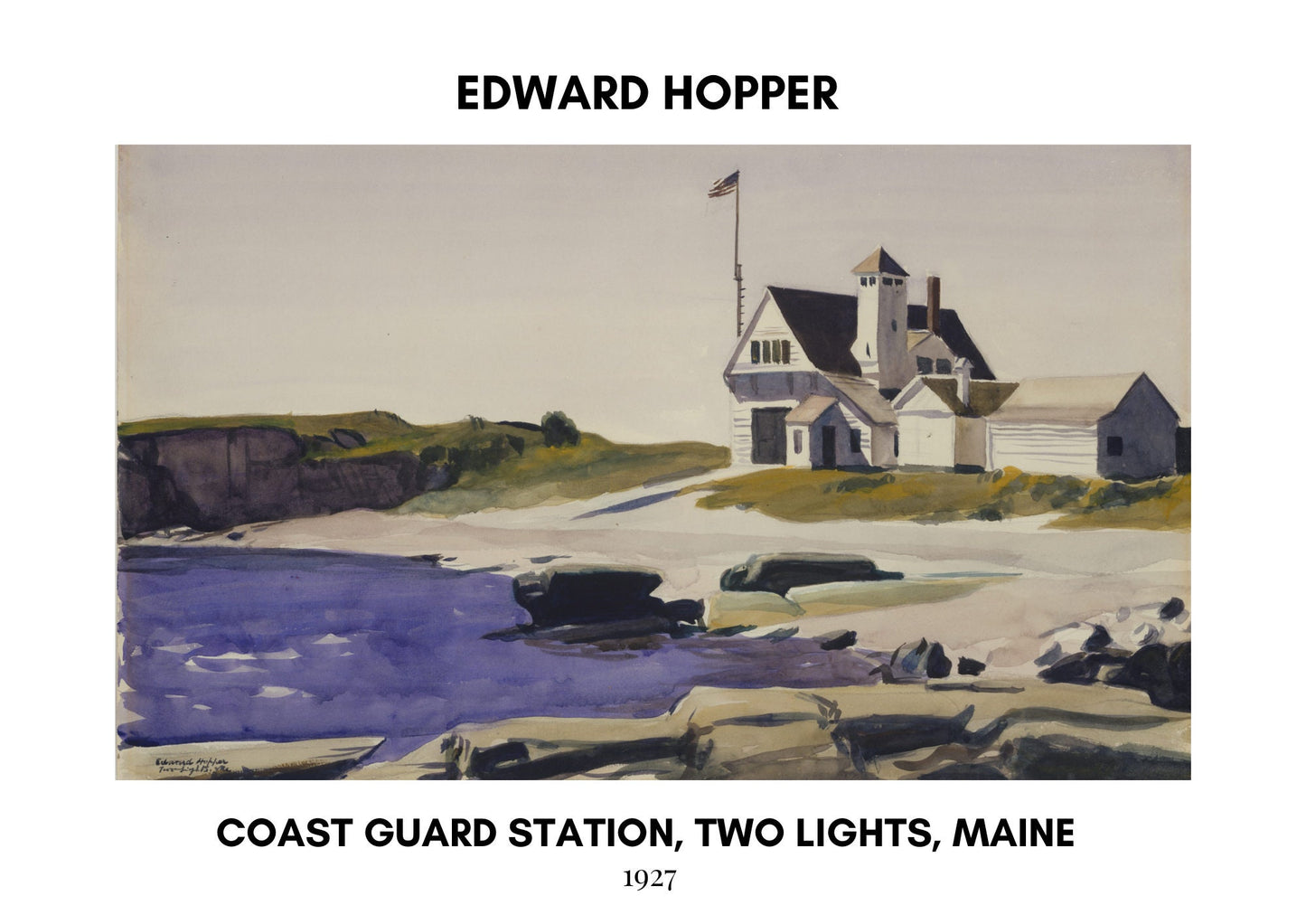 Edward Hopper Art Print: Coast Guard Station, Maine - American Realism