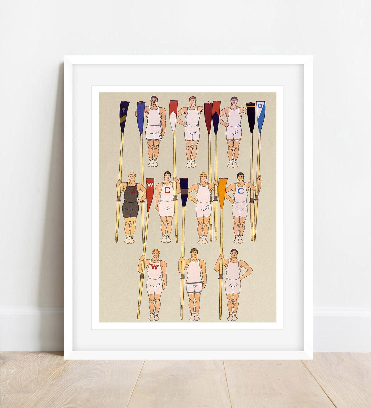 Edward Penfield Rowing Art Print: Vintage College Crews Poster