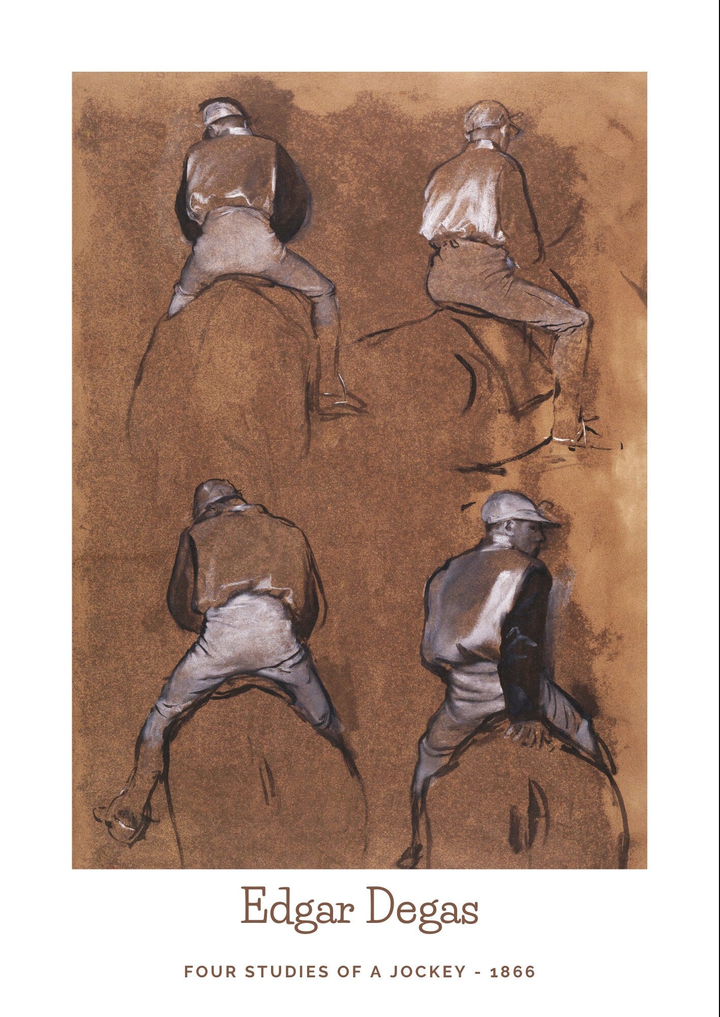 Edgar Degas Horse Racing Art Print: Jockey Studies