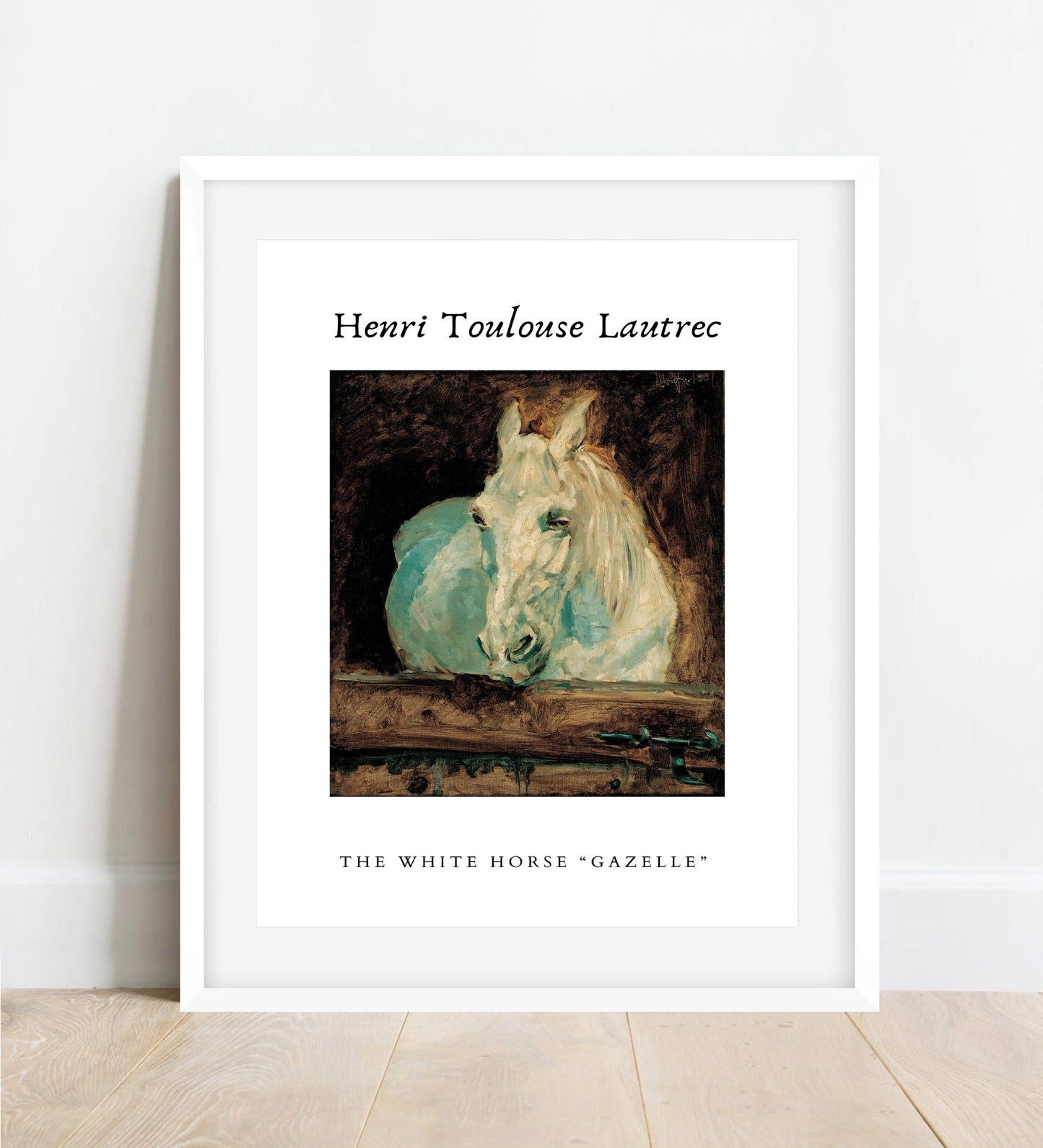 Toulouse-Lautrec Horse Art Print: The White Horse “Gazelle”