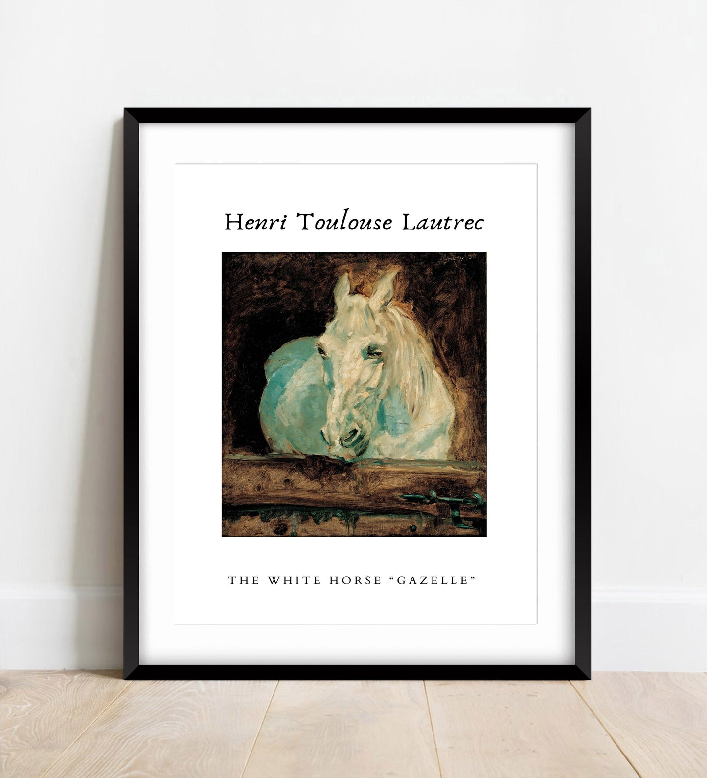 Toulouse-Lautrec Horse Art Print: The White Horse “Gazelle”