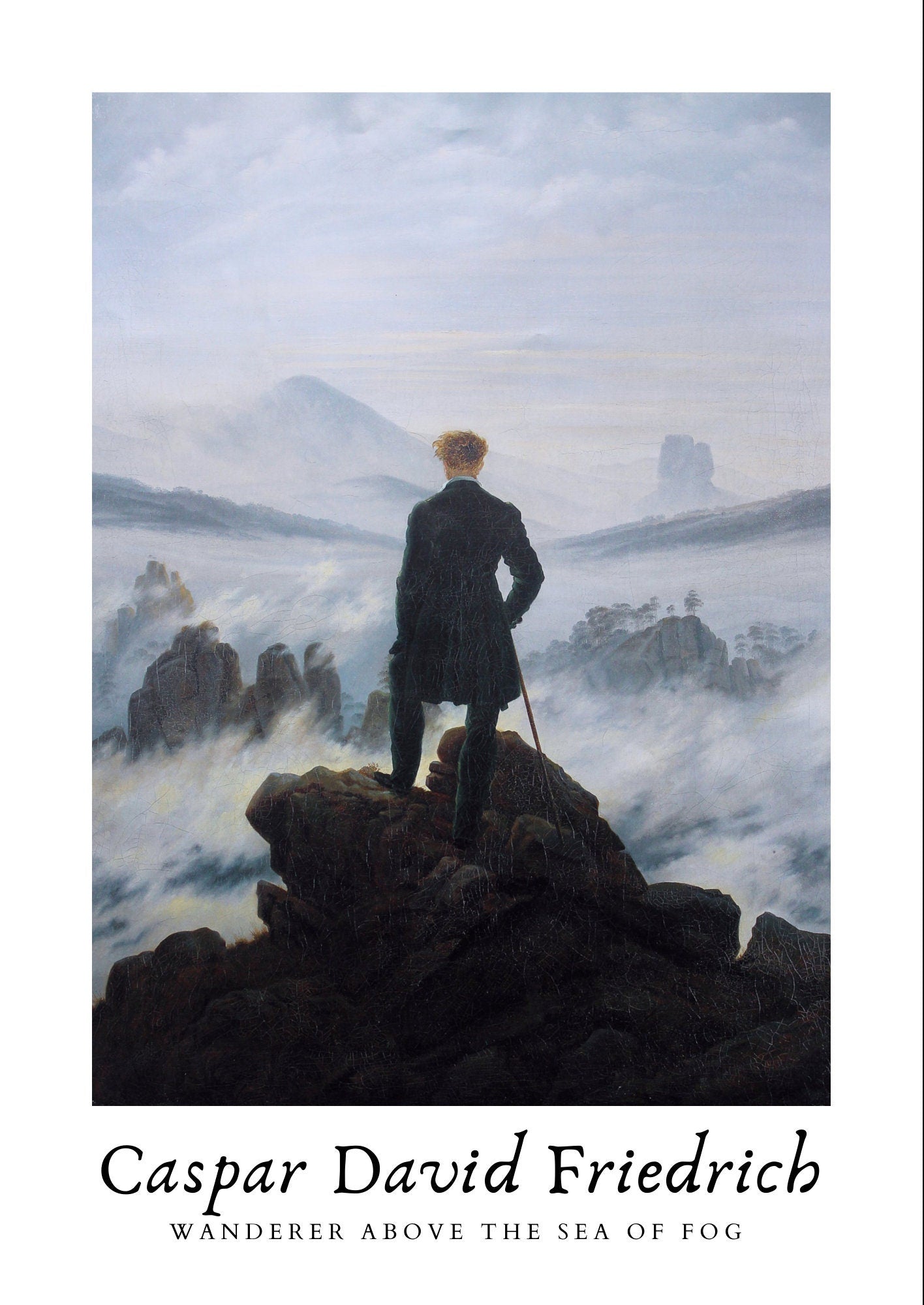 Caspar David Friedrich - Wanderer Above the Sea of Fog Print