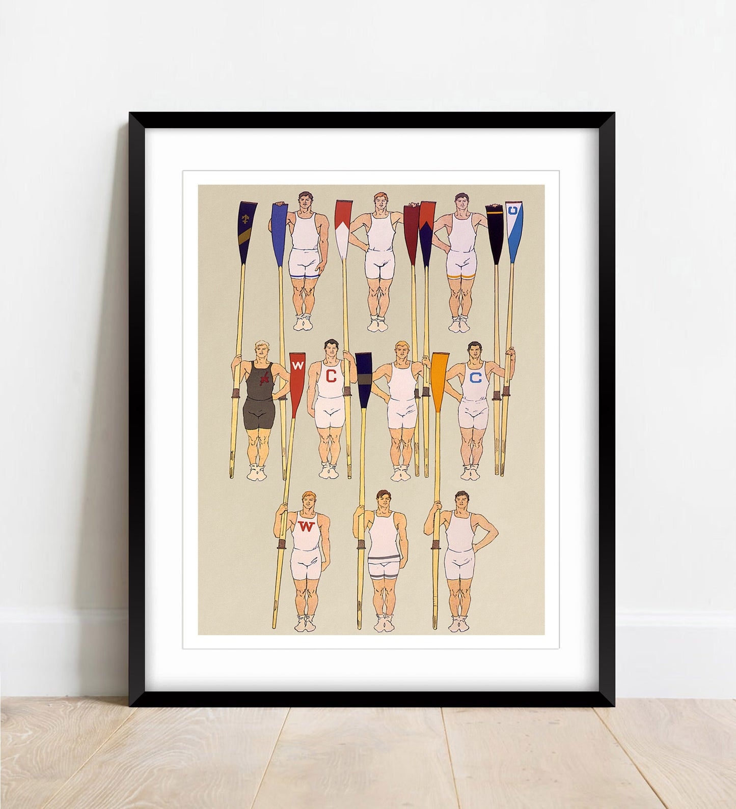 Edward Penfield Rowing Art Print: Vintage College Crews Poster