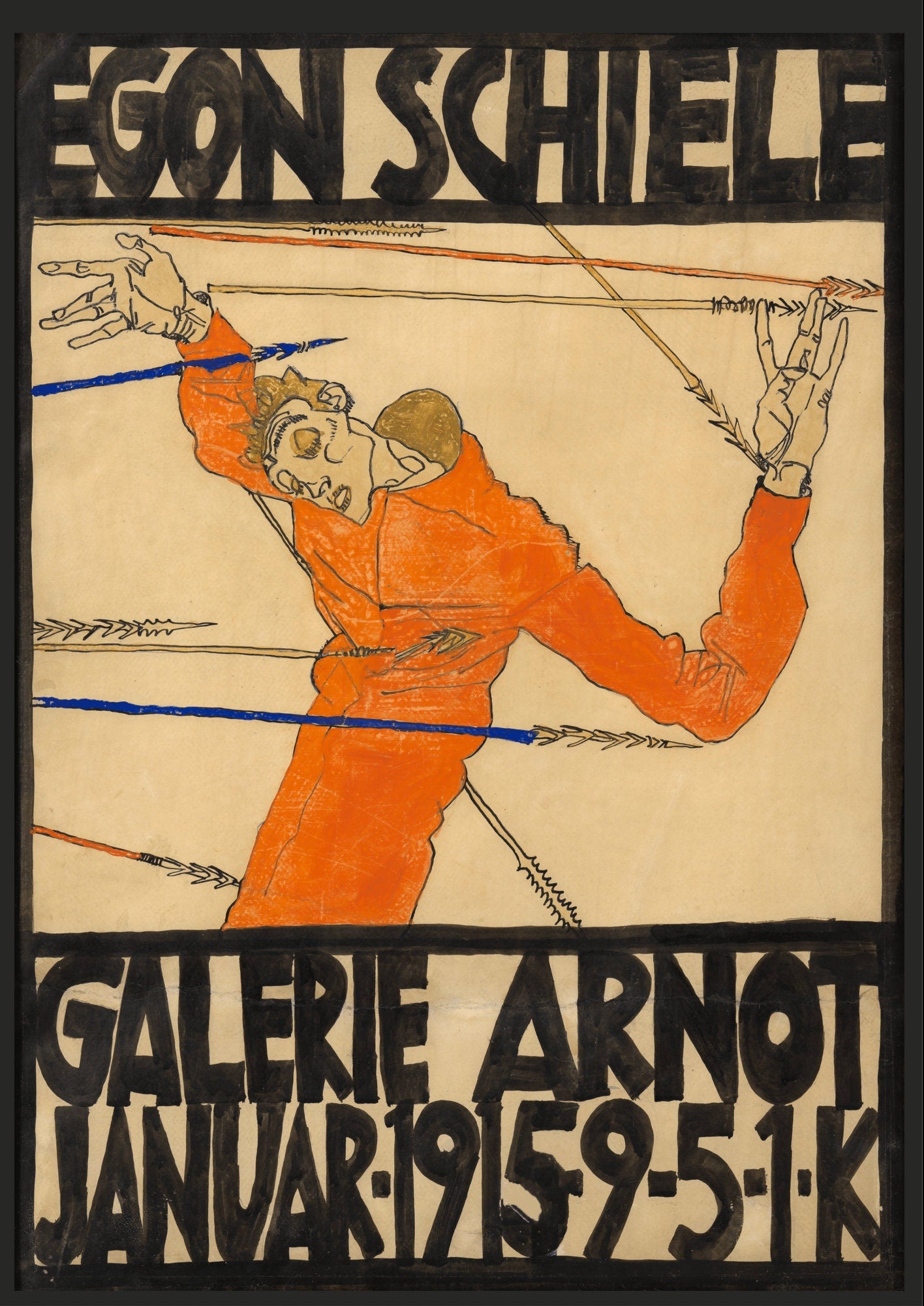 Egon Schiele Exhibition Print: Galerie Arnot, Expressionism Art