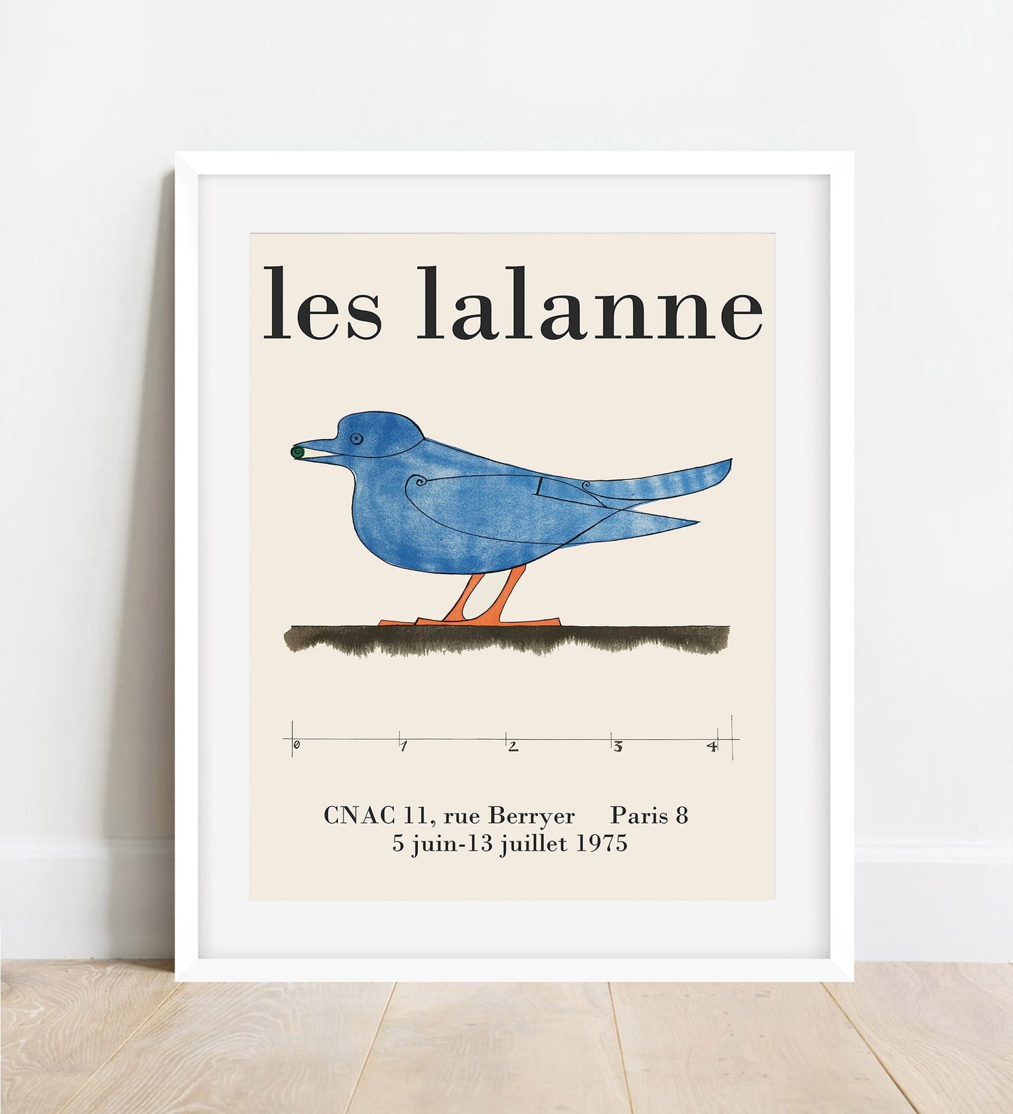 Les Lalanne Blue Bird Exhibition Poster: Vintage French Wall Art
