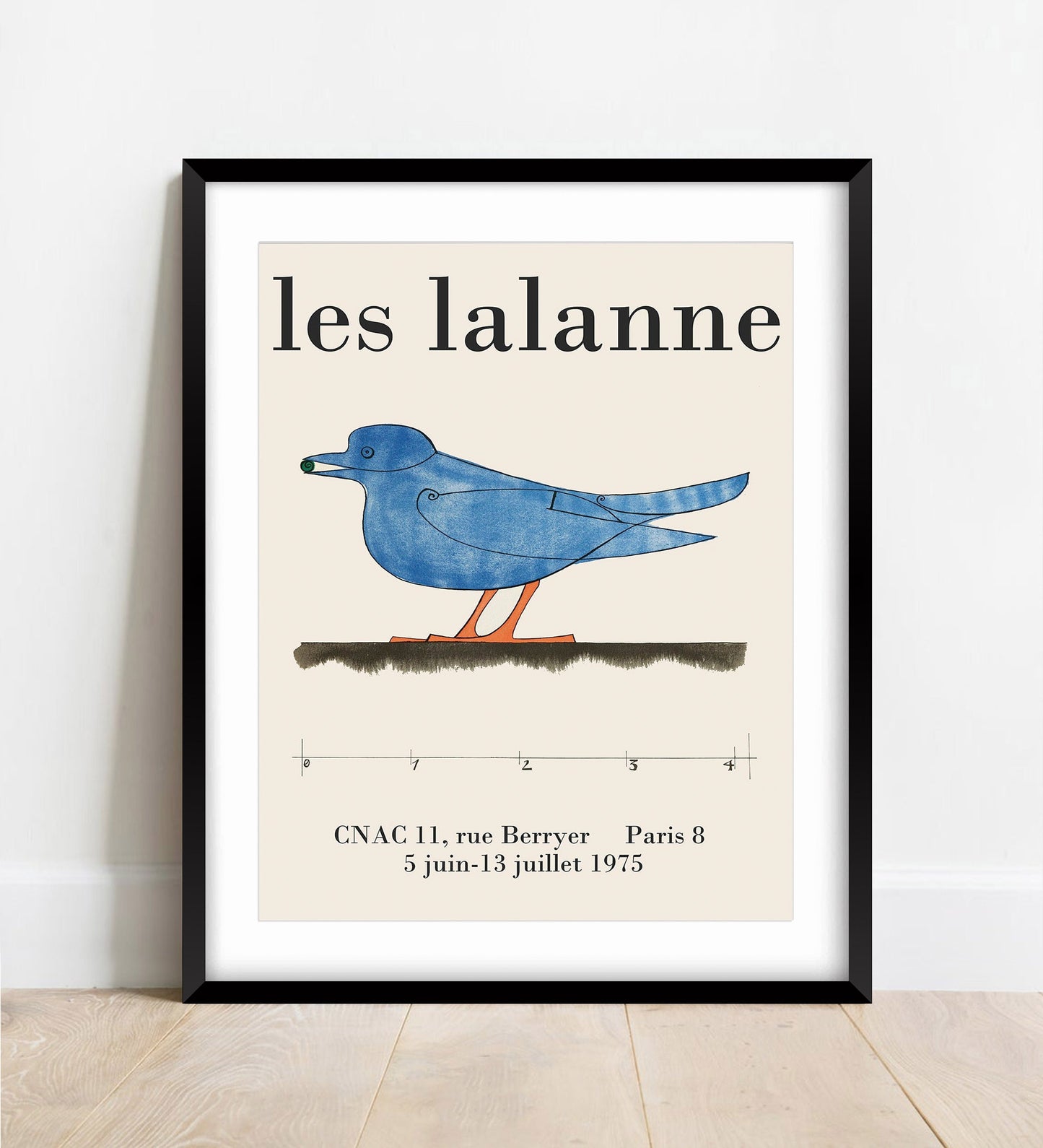 Les Lalanne Blue Bird Exhibition Poster: Vintage French Wall Art