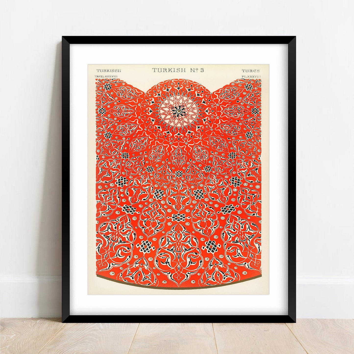 Vintage Turkish Pattern Print: Islamic Arabesque Art Poster