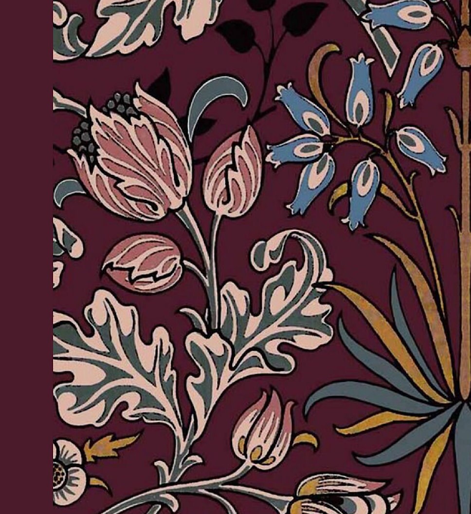 William Morris 'Hyacinth Wine' Print: Enhanced Vintage Floral Art