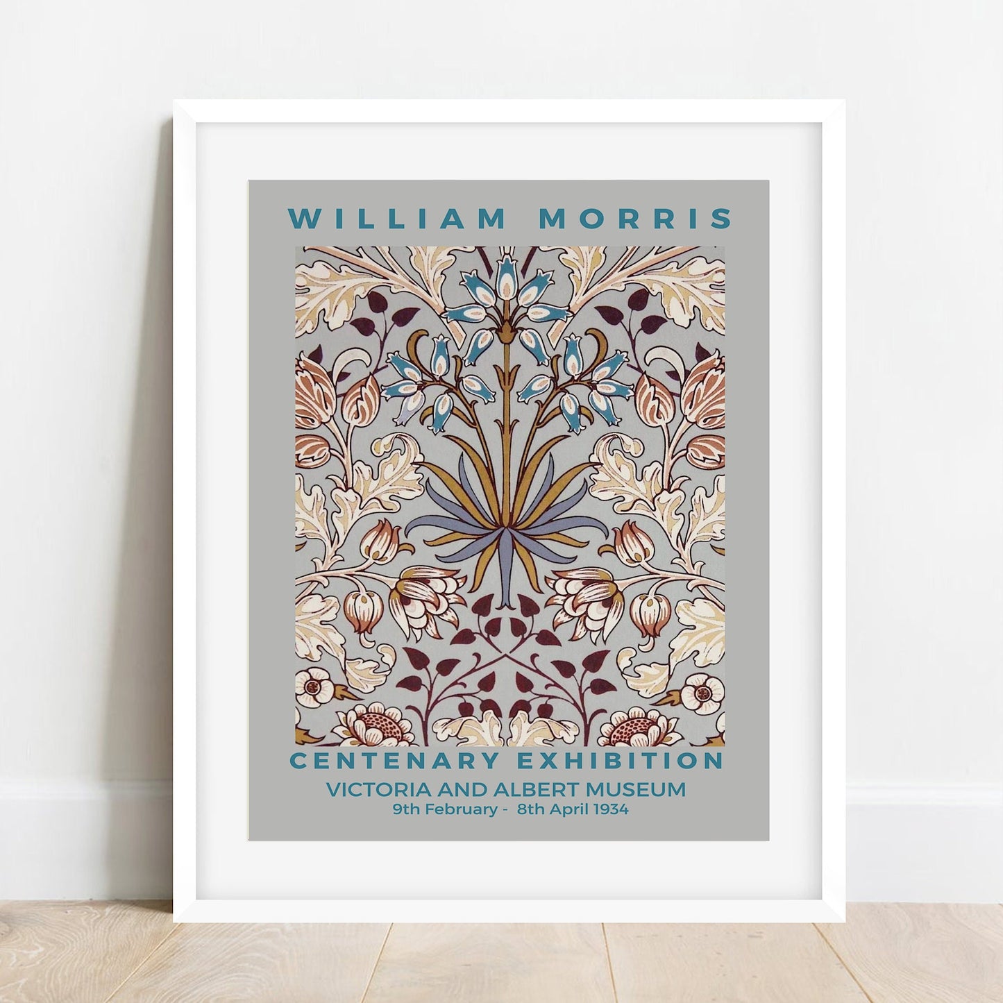 William Morris Hyacinth Print: Vintage Exhibition Poster