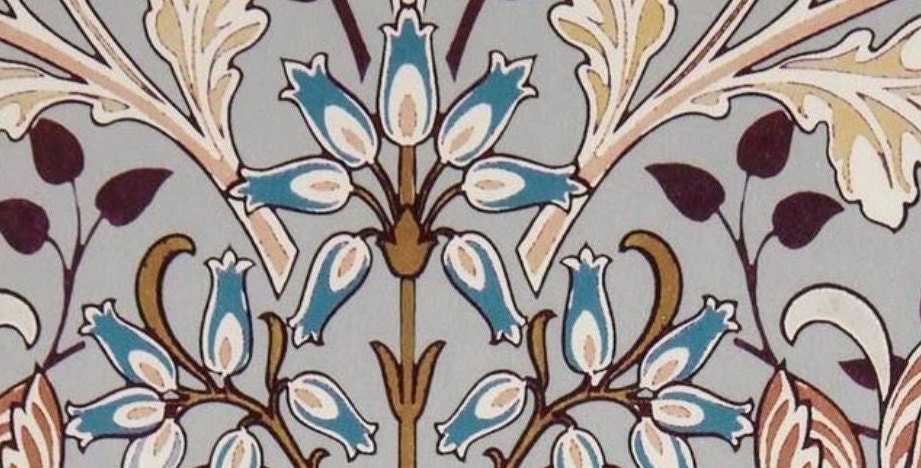 William Morris Hyacinth Print: Vintage Exhibition Poster