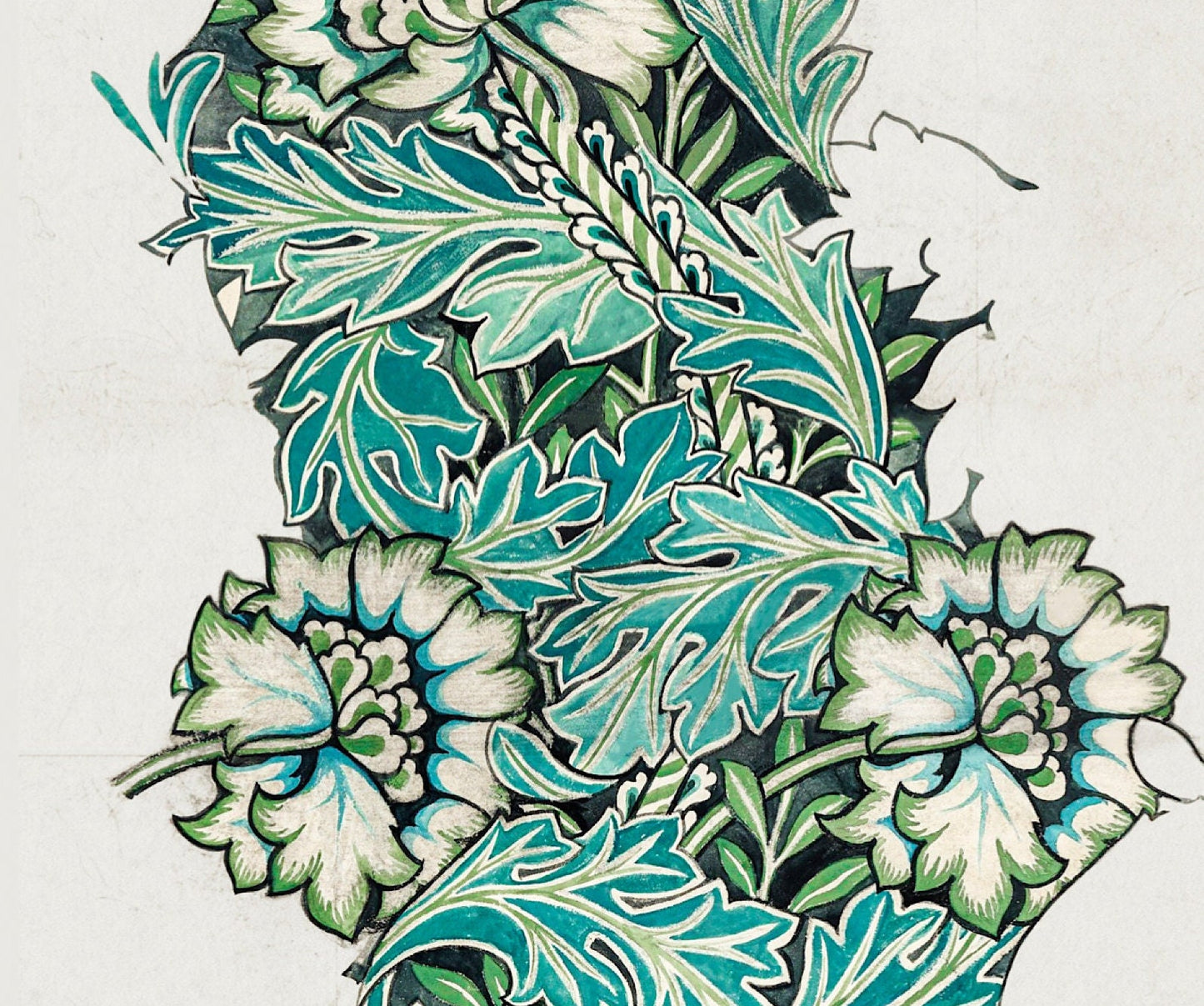 William Morris Anemone Print: Art Nouveau Floral Poster