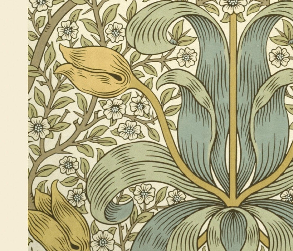 William Morris 'Spring Thicket' Art Nouveau Exhibition Poster