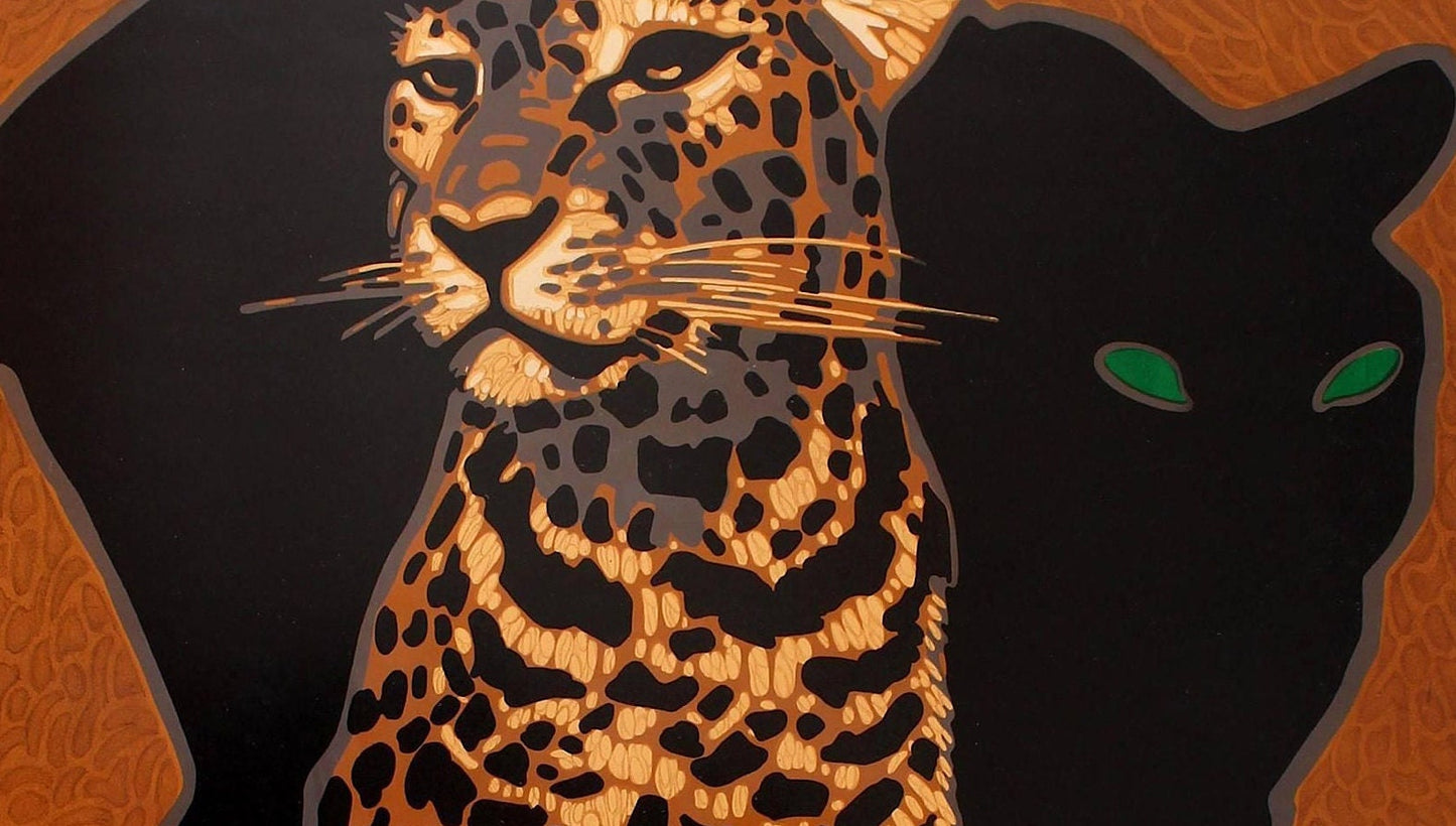 Vintage Munich Zoo Poster 1912 - Ludwig Hohlwein,  Black Panther, Leopard, Poster, Wall Art