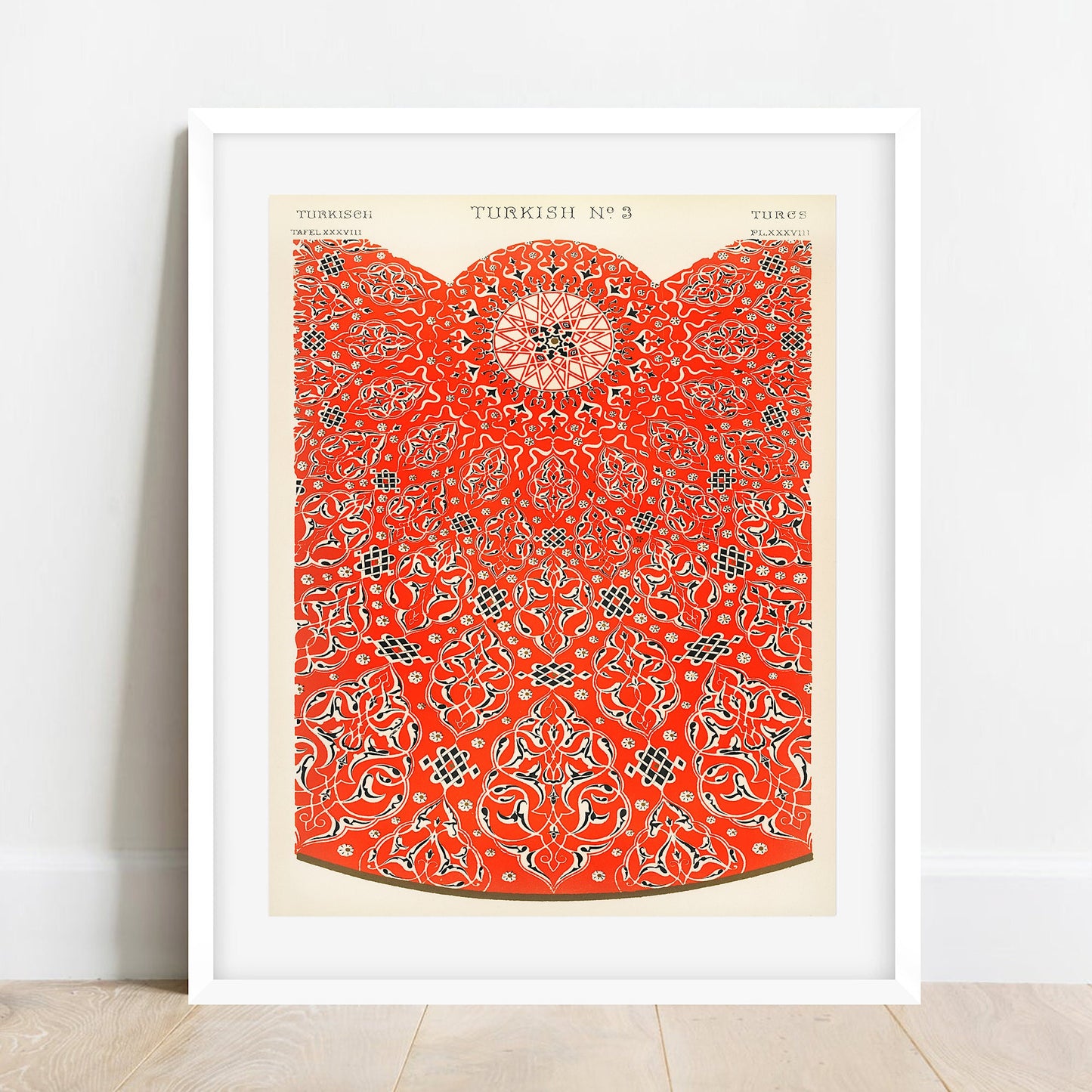 Vintage Turkish Pattern Print: Islamic Arabesque Art Poster