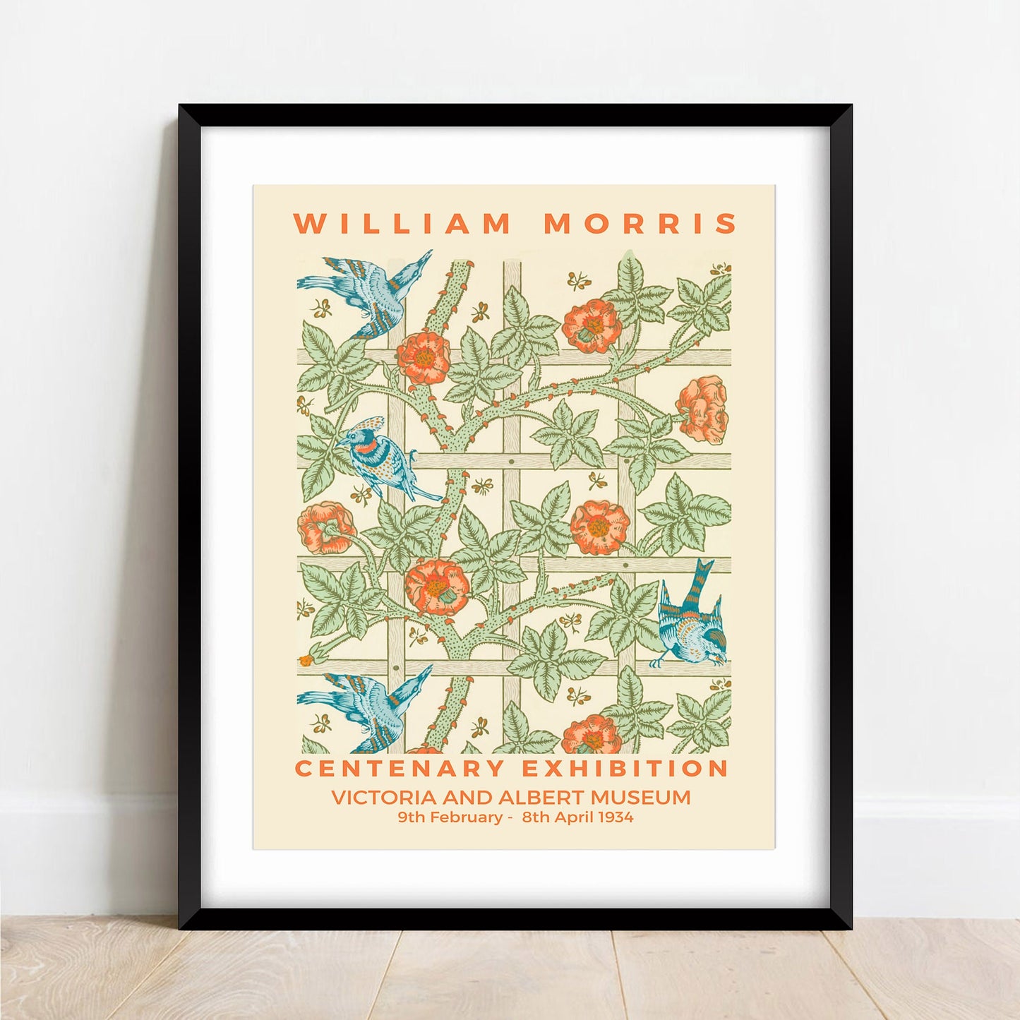 William Morris 'Trellis' Exhibition Poster: Art Nouveau Floral Print