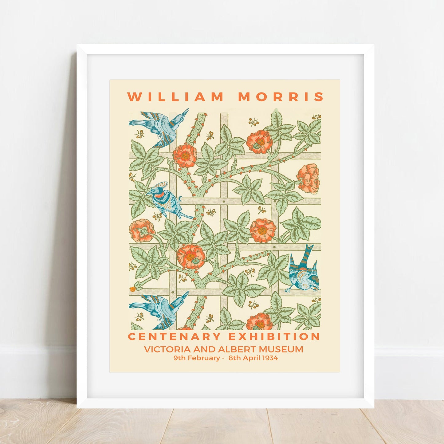 William Morris 'Trellis' Exhibition Poster: Art Nouveau Floral Print