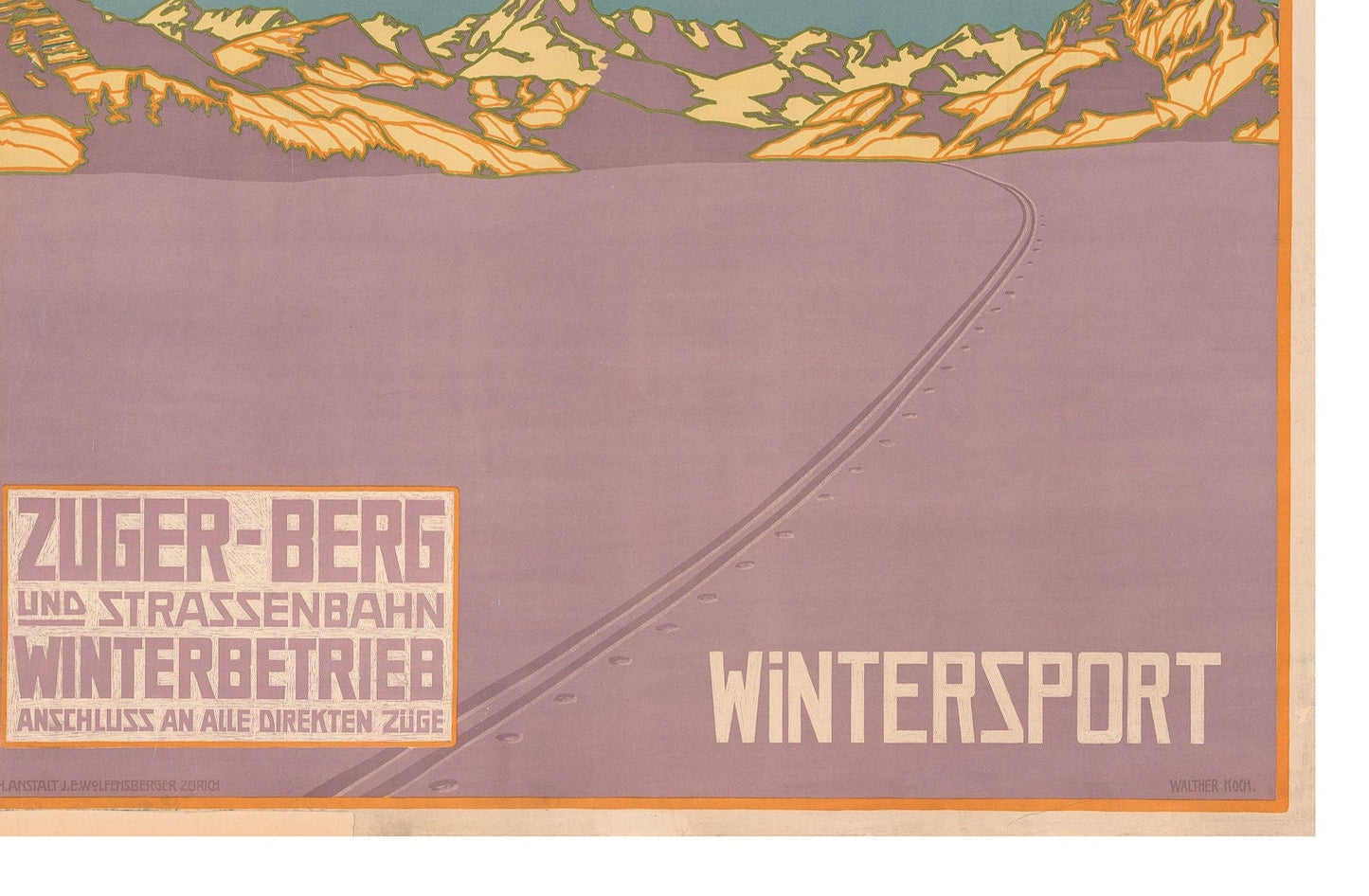 Vintage Skiing Poster: Walter Koch Winter Sport Art Print