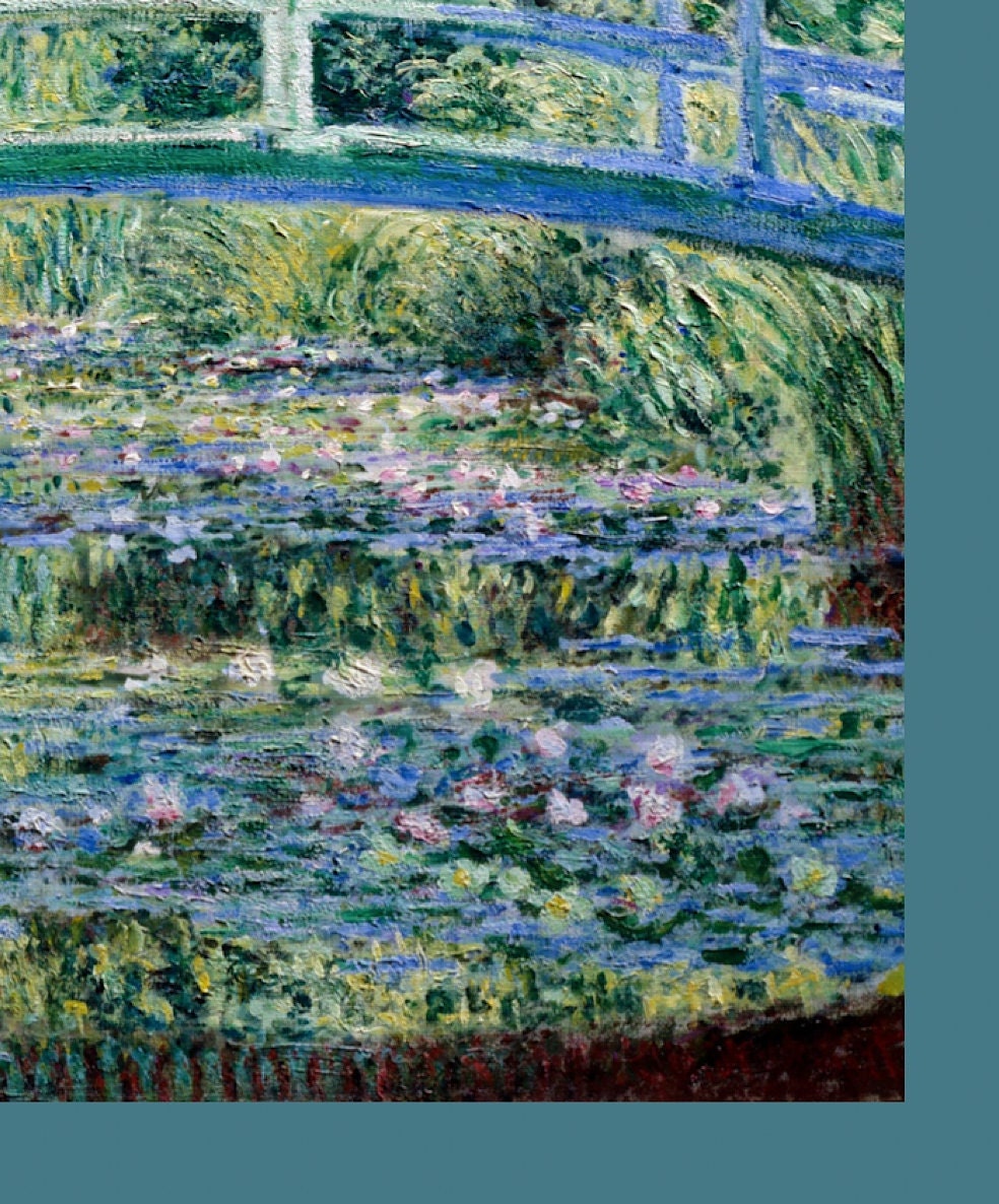 Monet Water Lilies Print: Japanese Bridge Landscape Art
