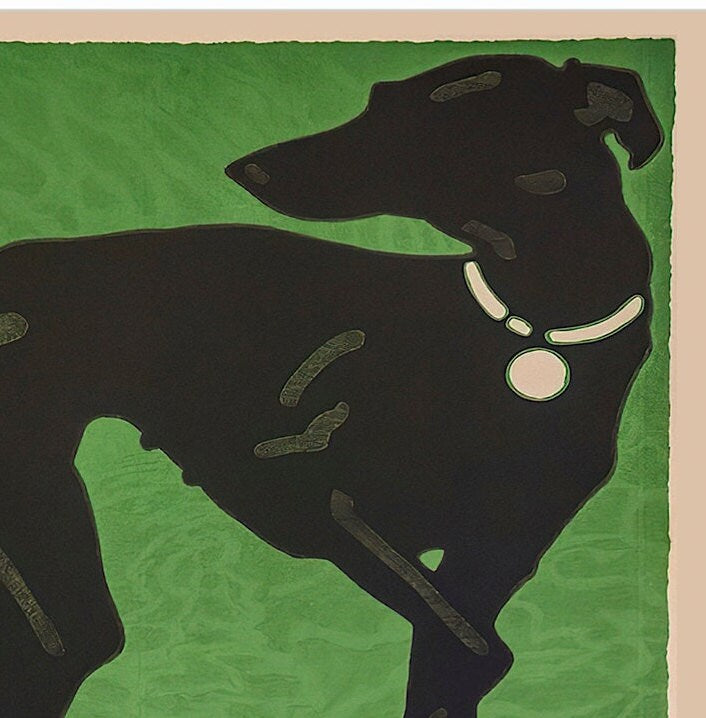 Vintage Greyhound Art Nouveau Poster by Ludwig Hohlwein