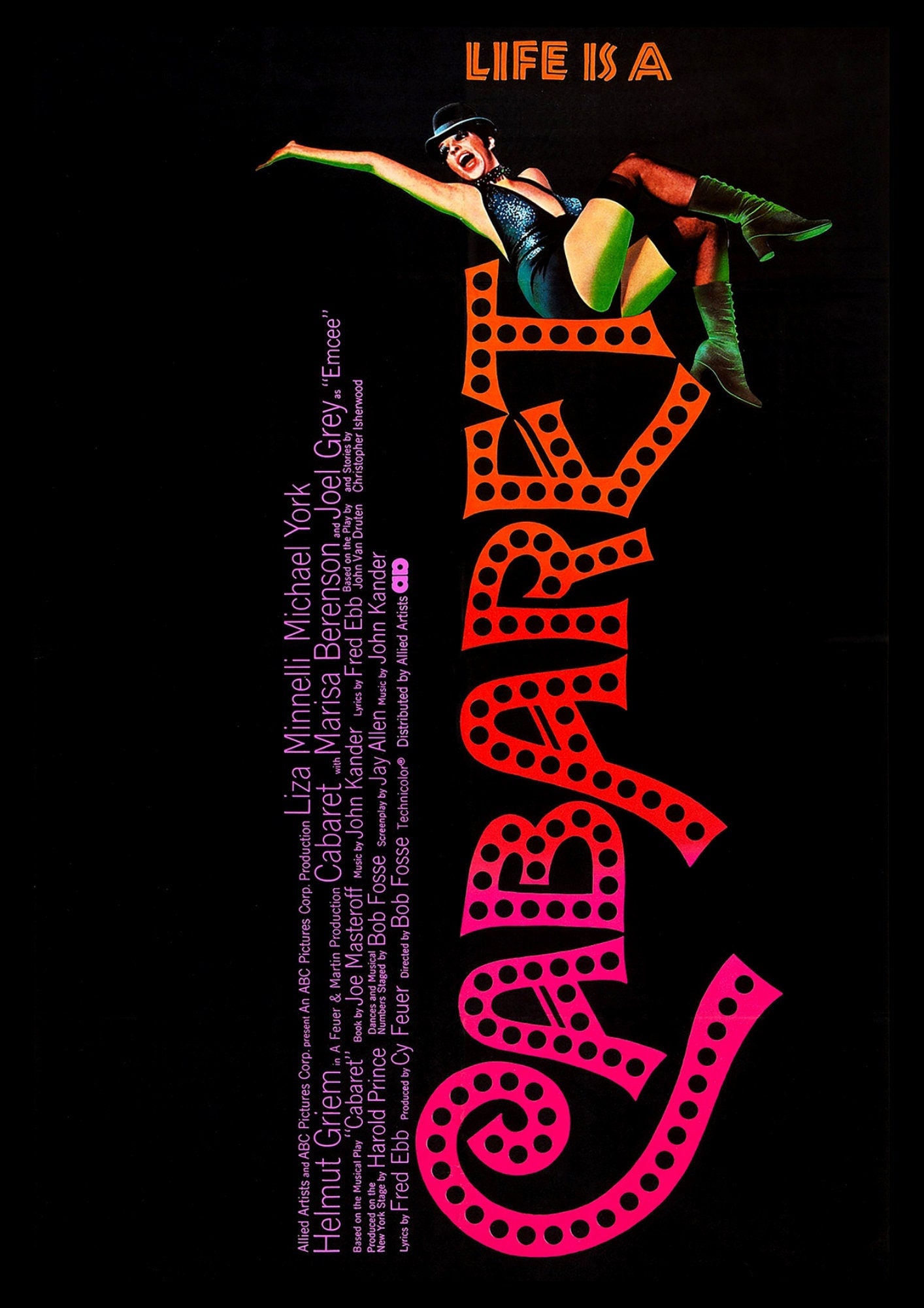 Cabaret Poster - 1972 |  Vintage Cinema Style Movie Poster | Liza Minnelli