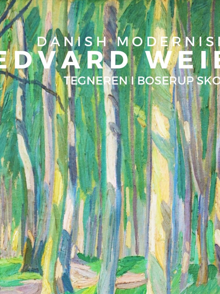 Edvard Weie Print: Danish Forest Scene, Vintage Art Giclee