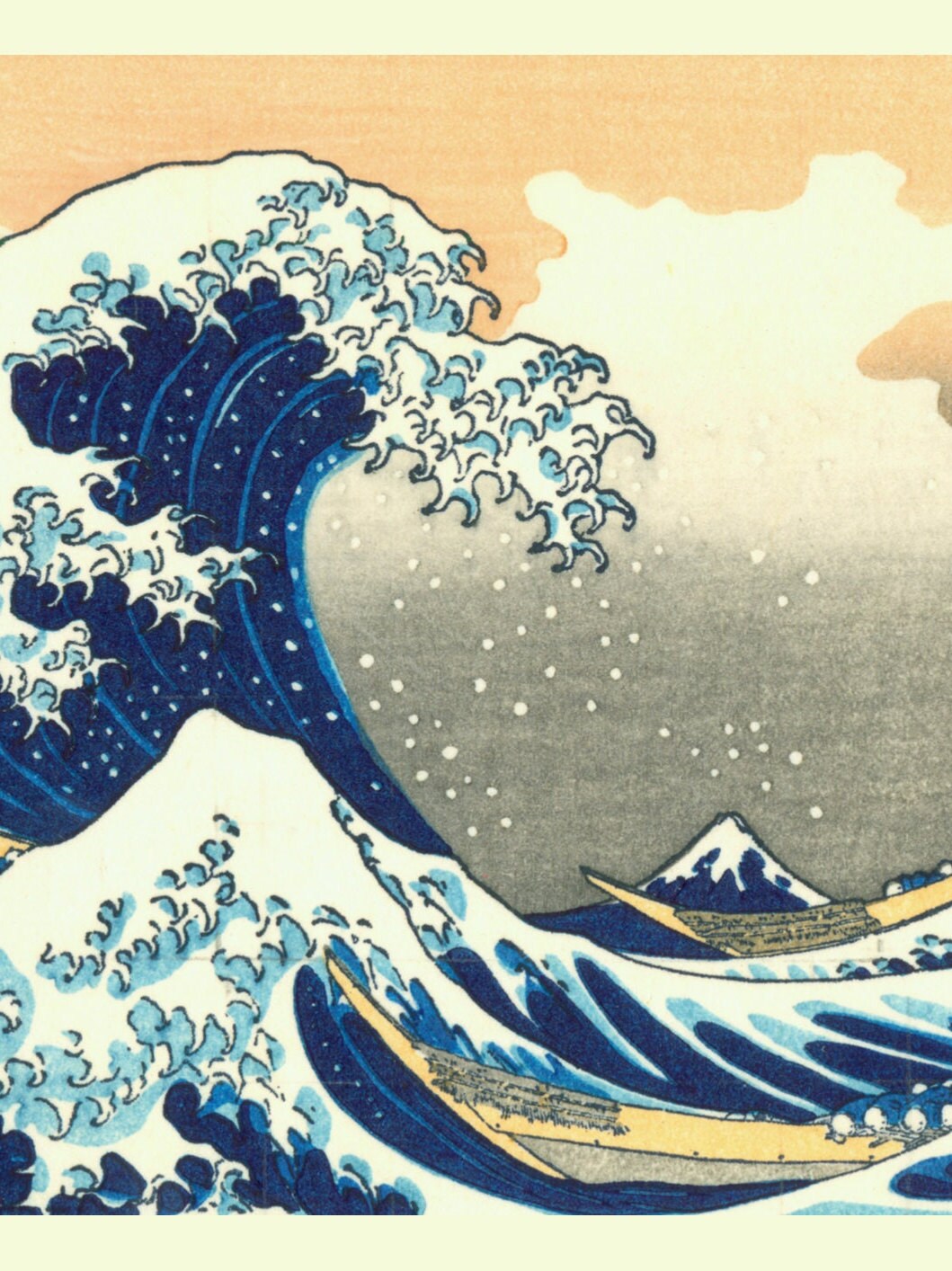 The Wave off Kanagawa Art Print, Hokusai Woodblock, Japanese Decor