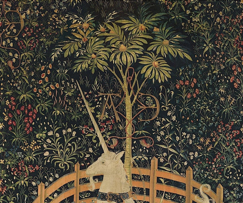 Unicorn Tapestry Art Print: Medieval Fine Art Paper