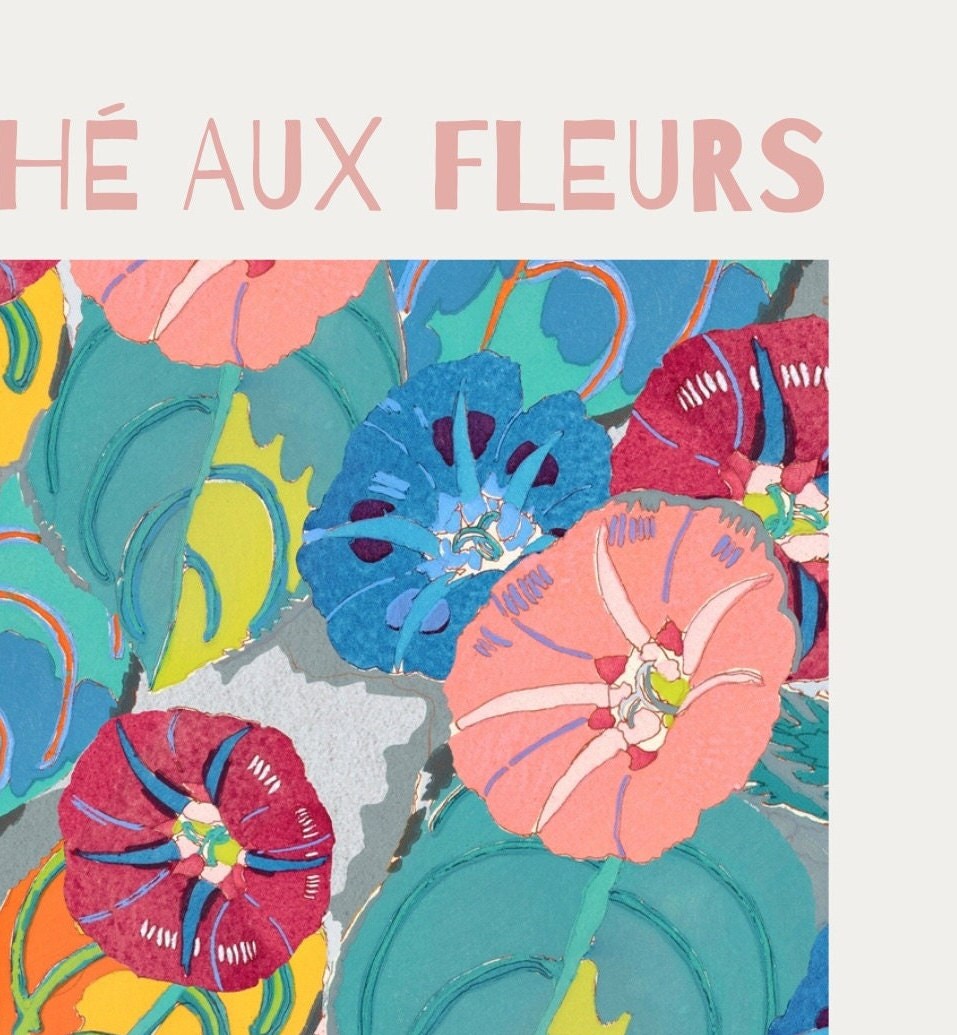 Marché aux Fleurs Vintage Print: Paris Flower Market Wall Art