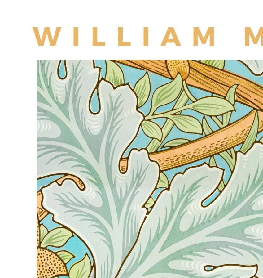 William Morris Exhibition Art Print: Floral Leaf Wall Decor