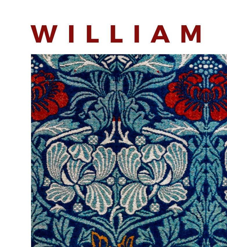 William Morris Tulip & Rose Print: Art Nouveau Floral Wall Art