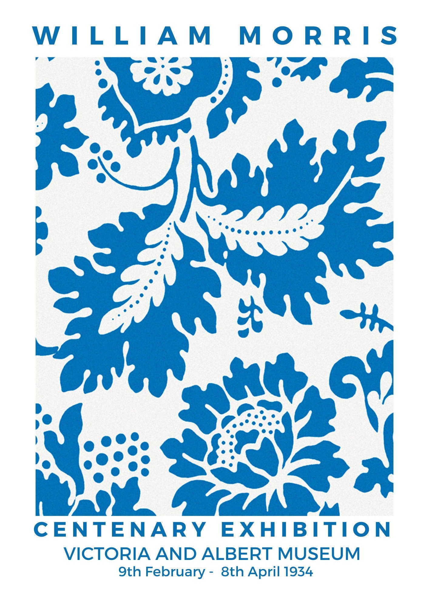 William Morris Exhibition Poster: Art Nouveau Floral Print