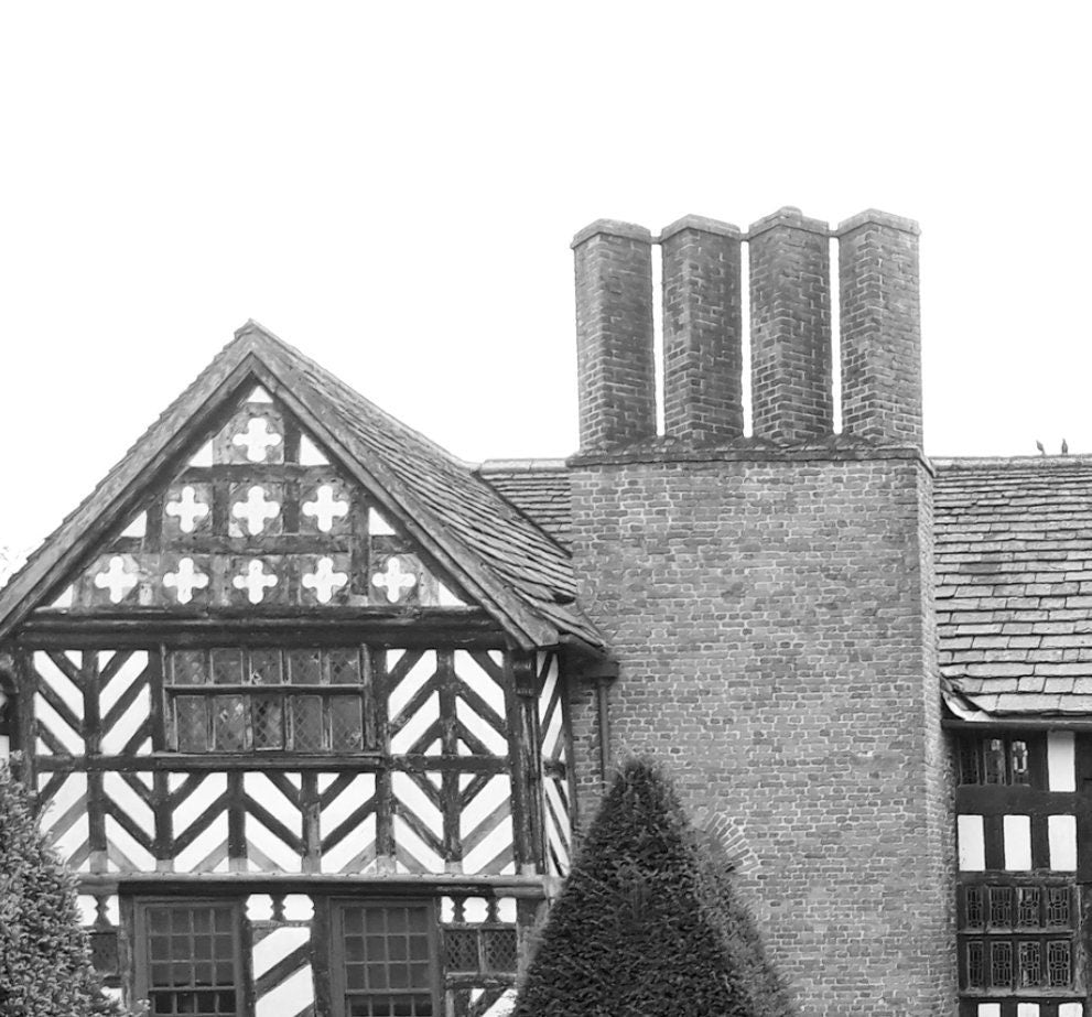 Little Moreton Hall Print: Black and White National Trust Wall Art