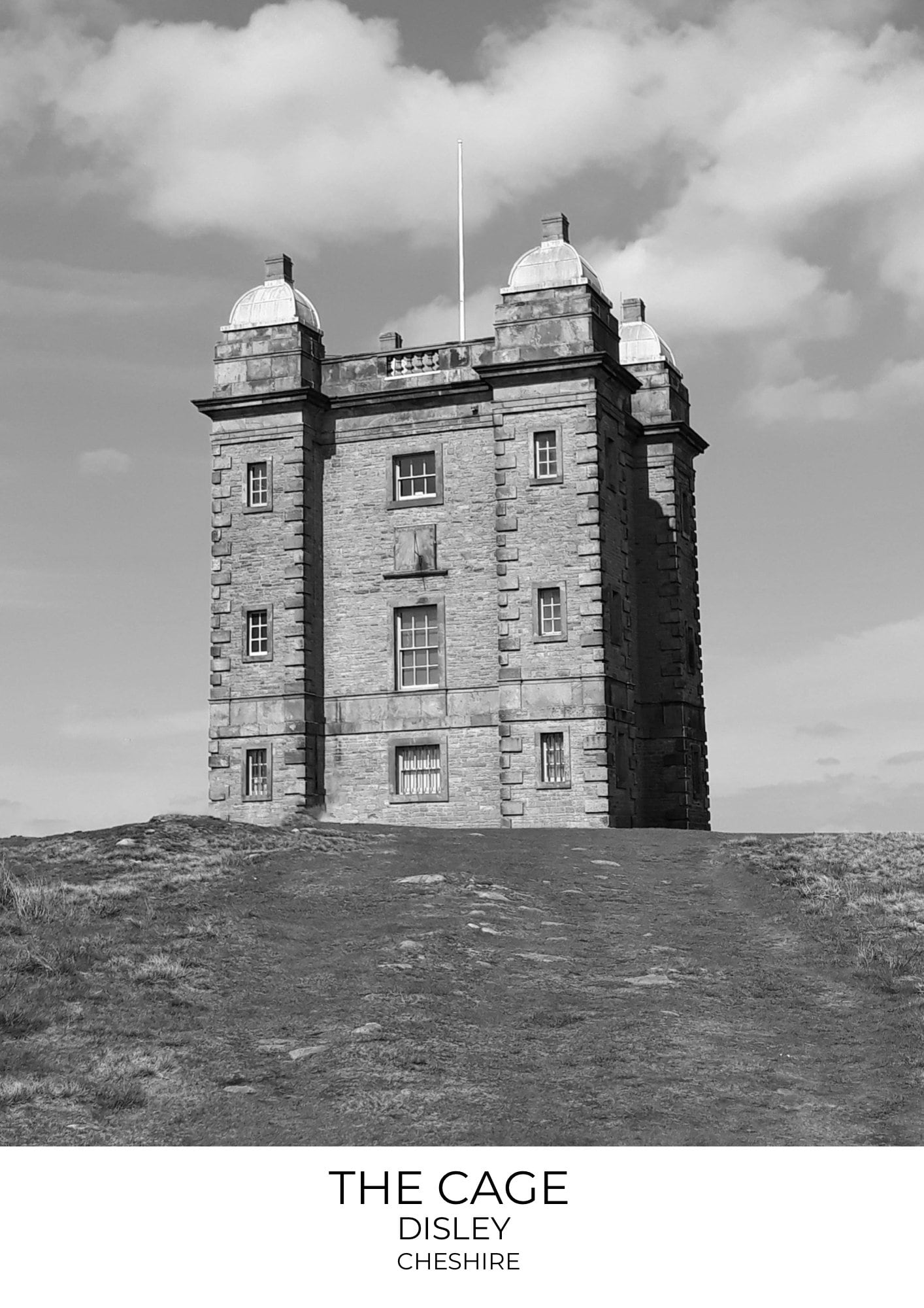 Lyme Park 'The Cage' Print: Cheshire National Trust Black and White Photography