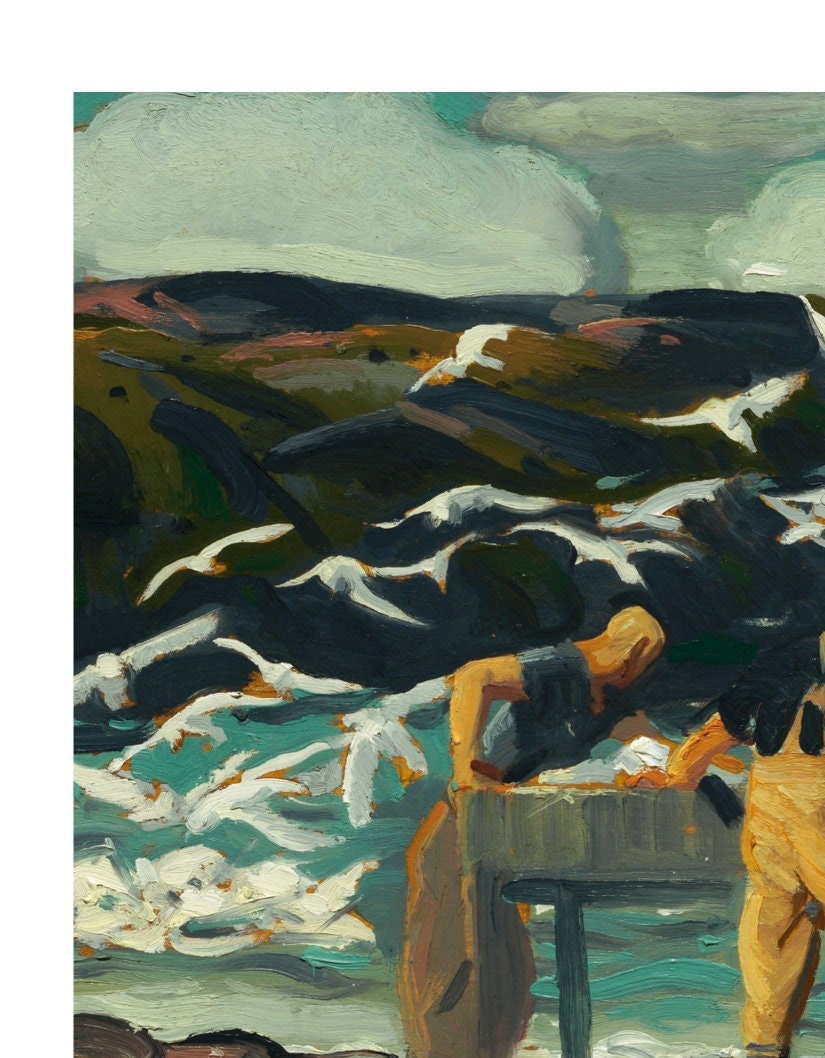 George Bellows 'Cleaning Fish' Print: American Realist Painting