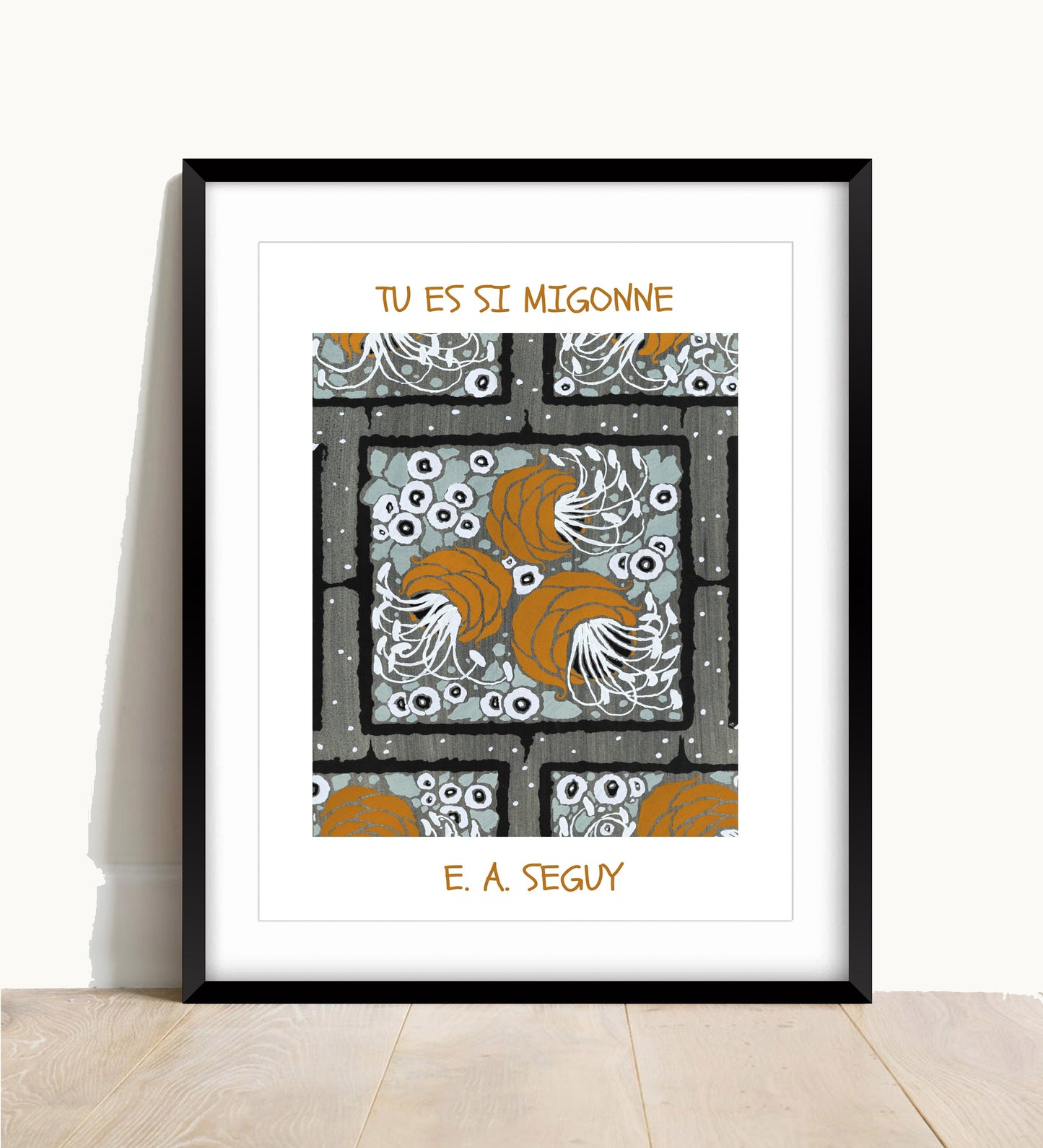 E A Seguy - Art Nouveau Floral Print: Vintage Botanical Wall Art