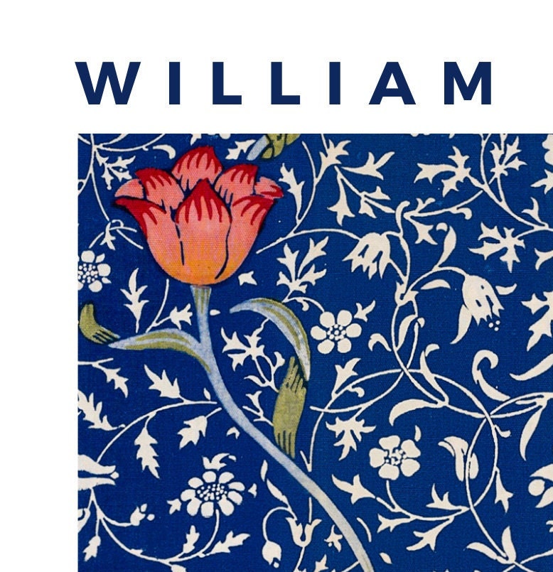 William Morris Medway Flower Pattern Art Nouveau Exhibition Poster