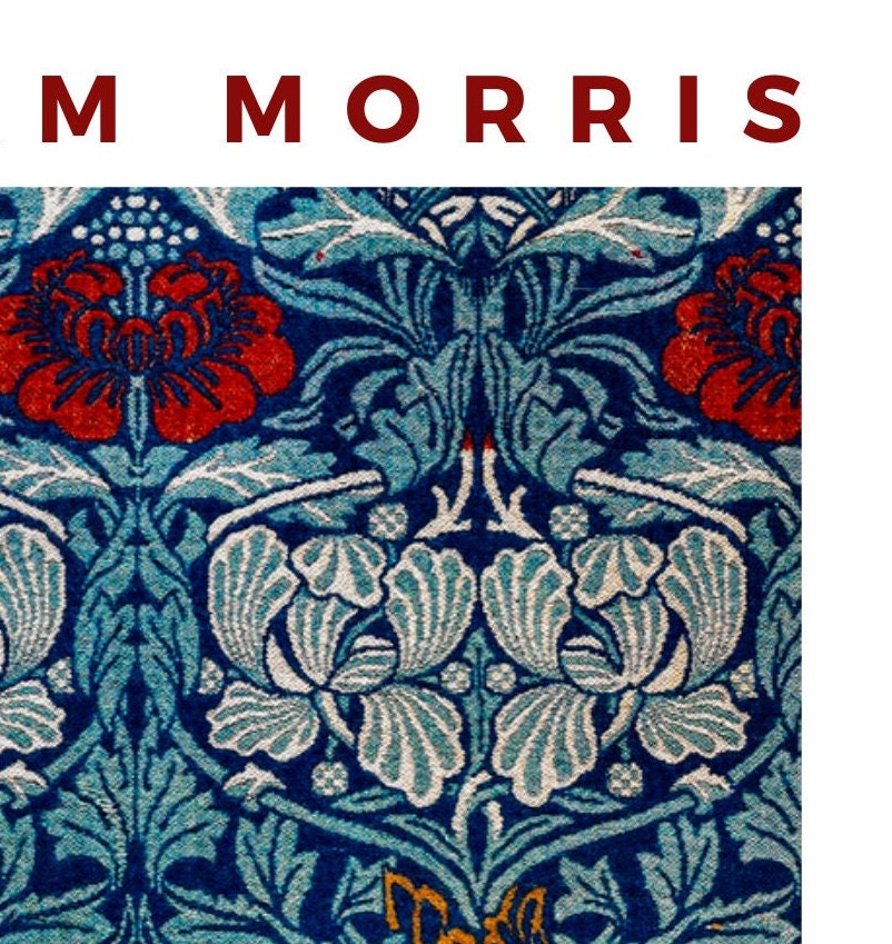 William Morris Tulip & Rose Print: Art Nouveau Floral Wall Art
