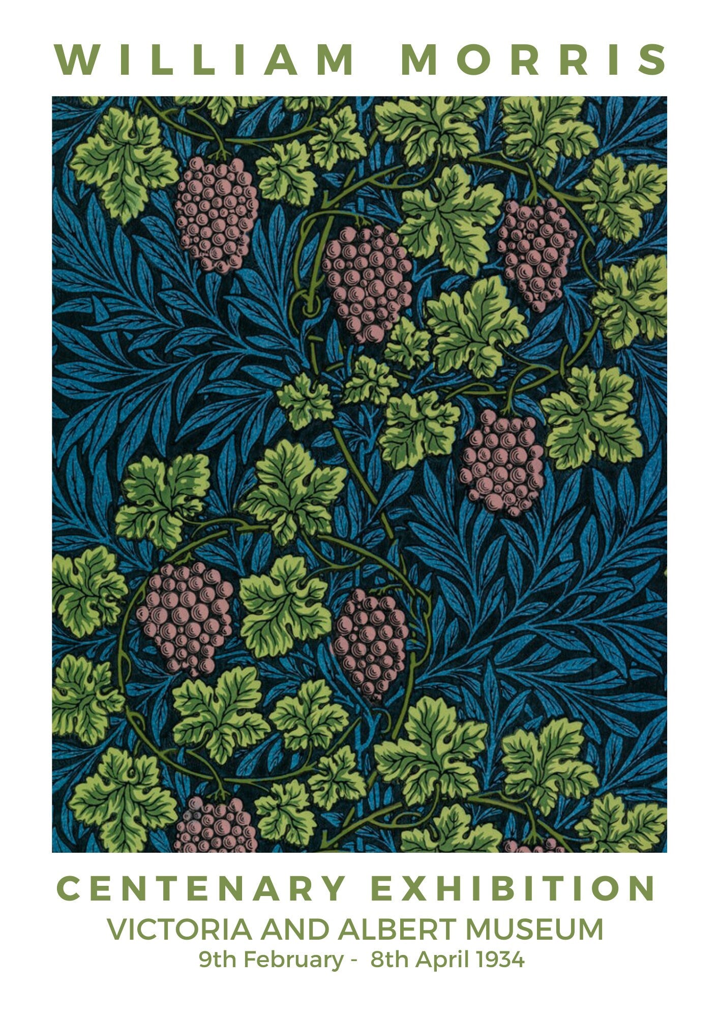 William Morris 'Vine' Art Nouveau Exhibition Poster
