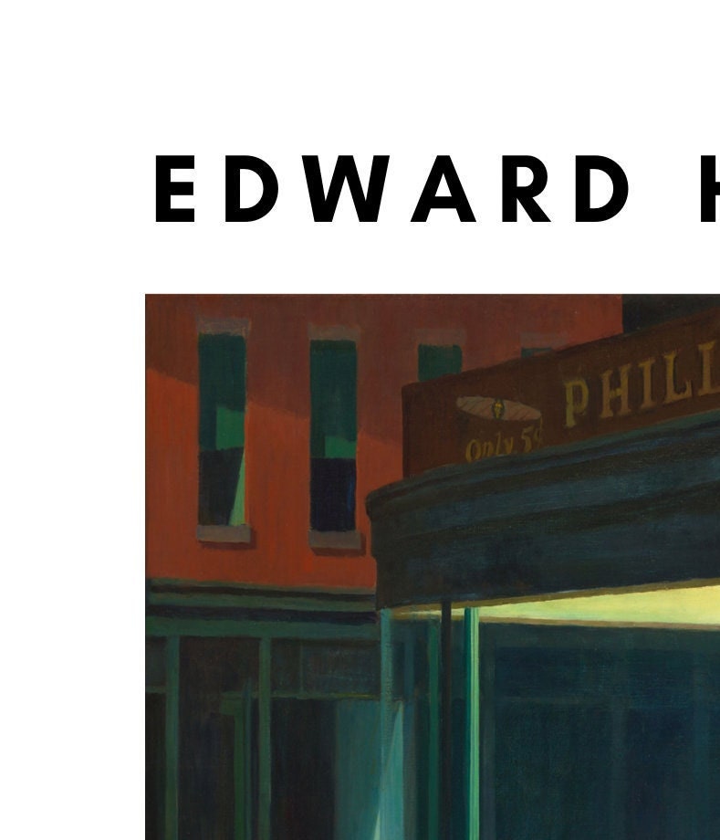 Edward Hopper Nighthawks Print: American Realist Fine Art Paper