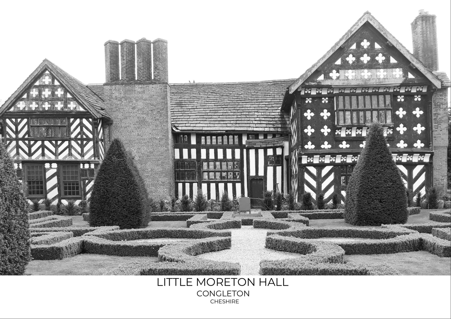 Little Moreton Hall Print: Black and White National Trust Wall Art