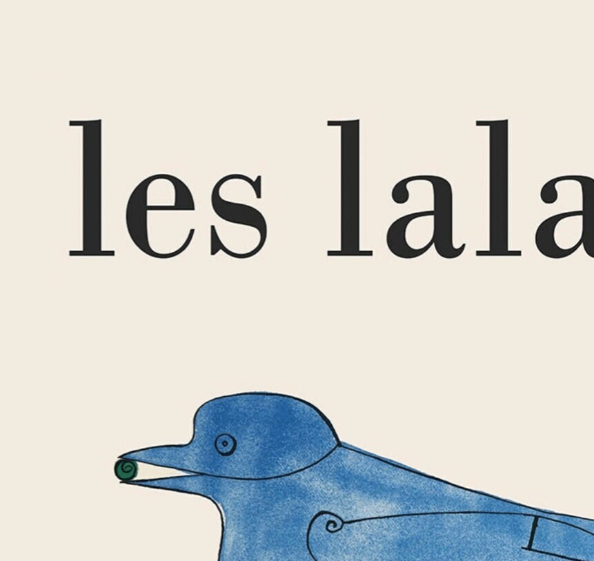 Les Lalanne Blue Bird Exhibition Poster: Vintage French Wall Art